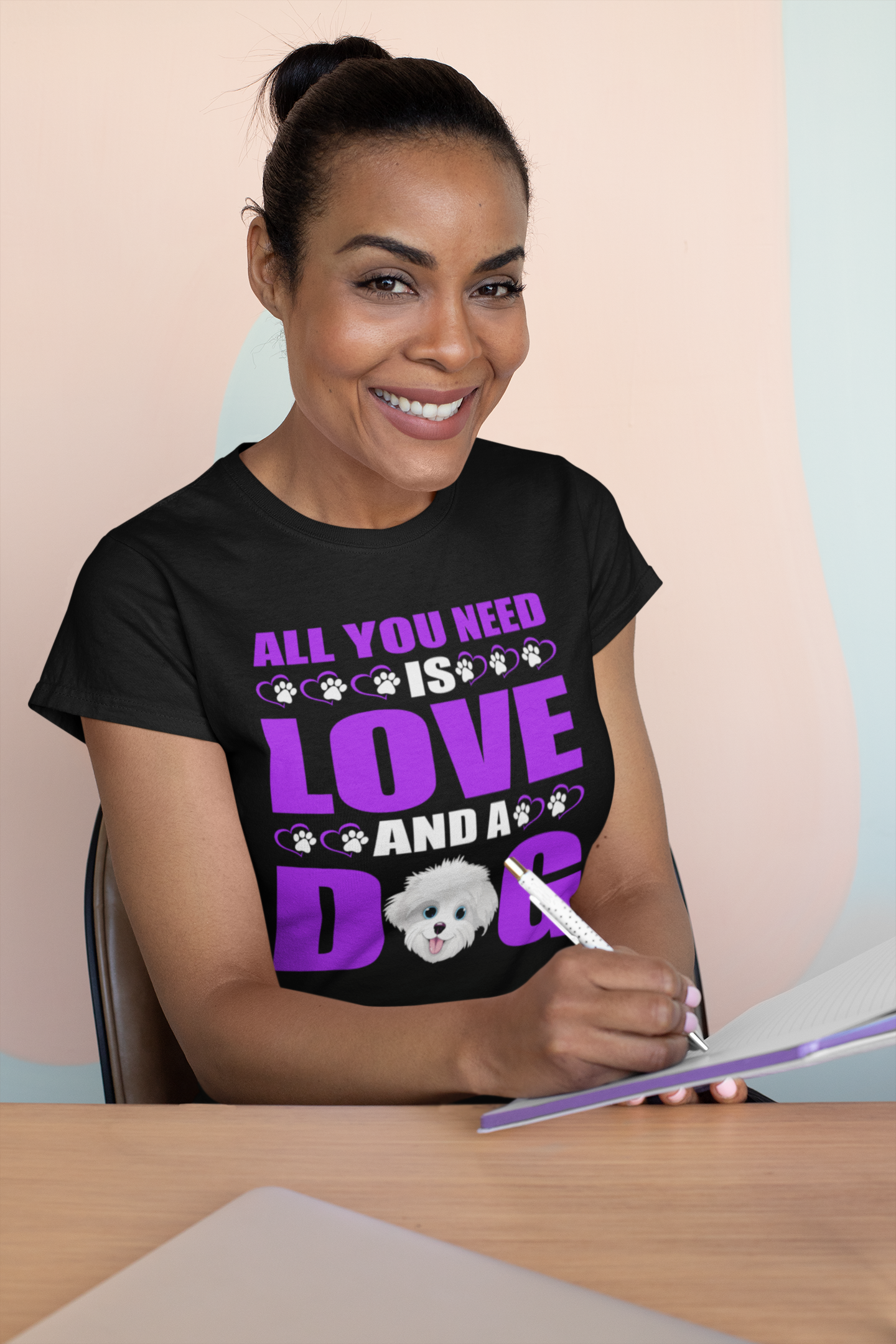 All You Need Is Love and a Dog - Women's Cotton T-Shirt