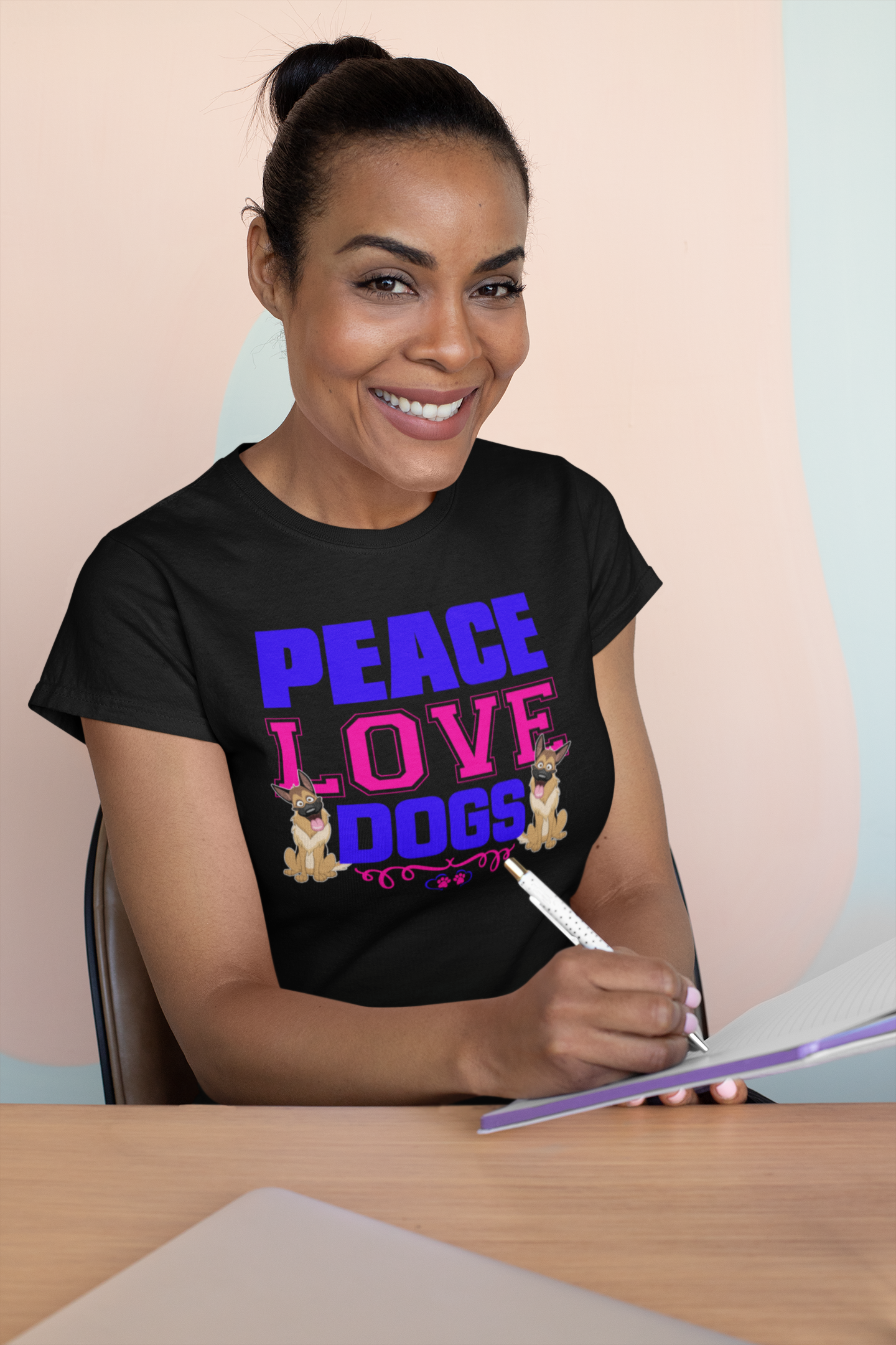 Peace Love Dogs - Women's Cotton T-Shirt