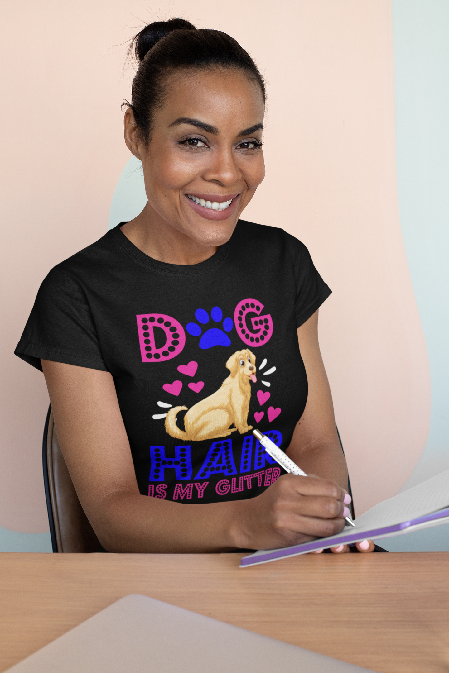 Dog Hair Is My Glitter - Women's Cotton T-Shirt