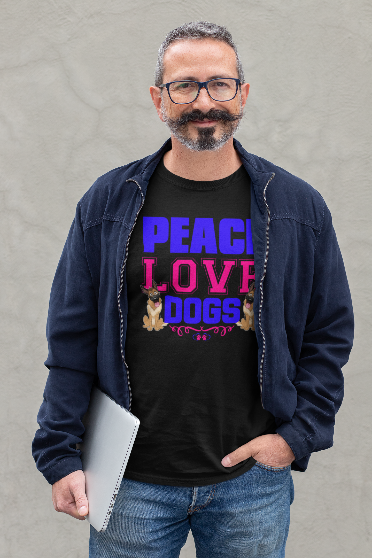 Peace Love Dogs - Cotton T-Shirt
