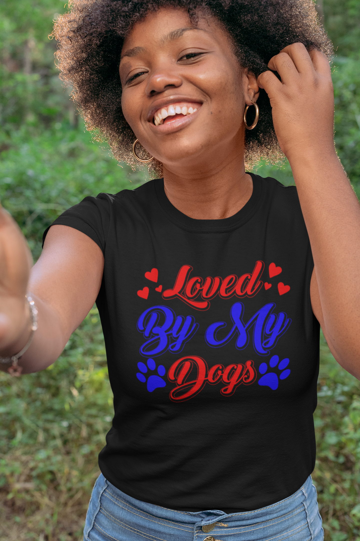 Loved by My Dogs - Women's Cotton T-Shirt