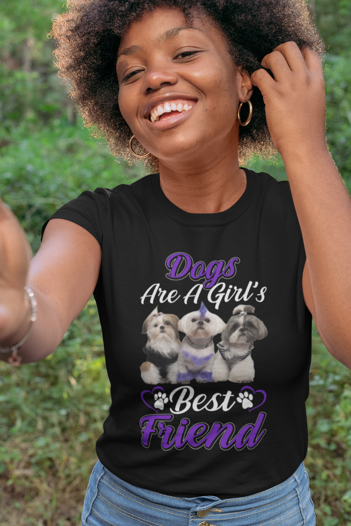 Dogs Are a Girl's Best Friend - Women's Cotton T-Shirt