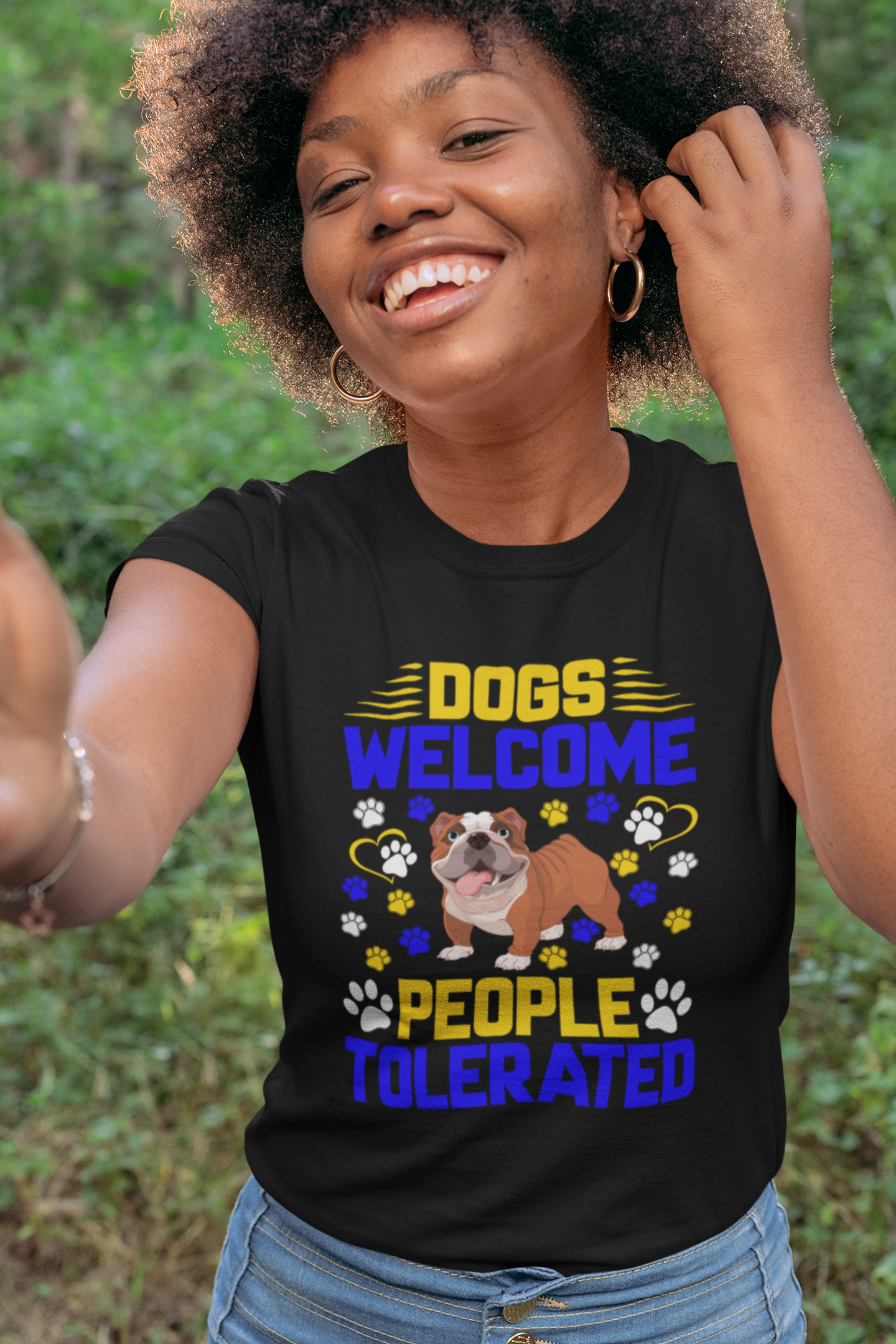 Dogs Welcome People Tolerated - Women's Cotton T-Shirt