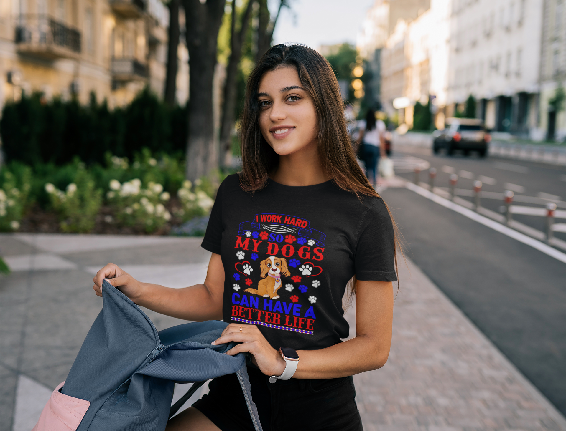 I Work Hard So My Dogs Can Have a Better Life - Cotton T-Shirt