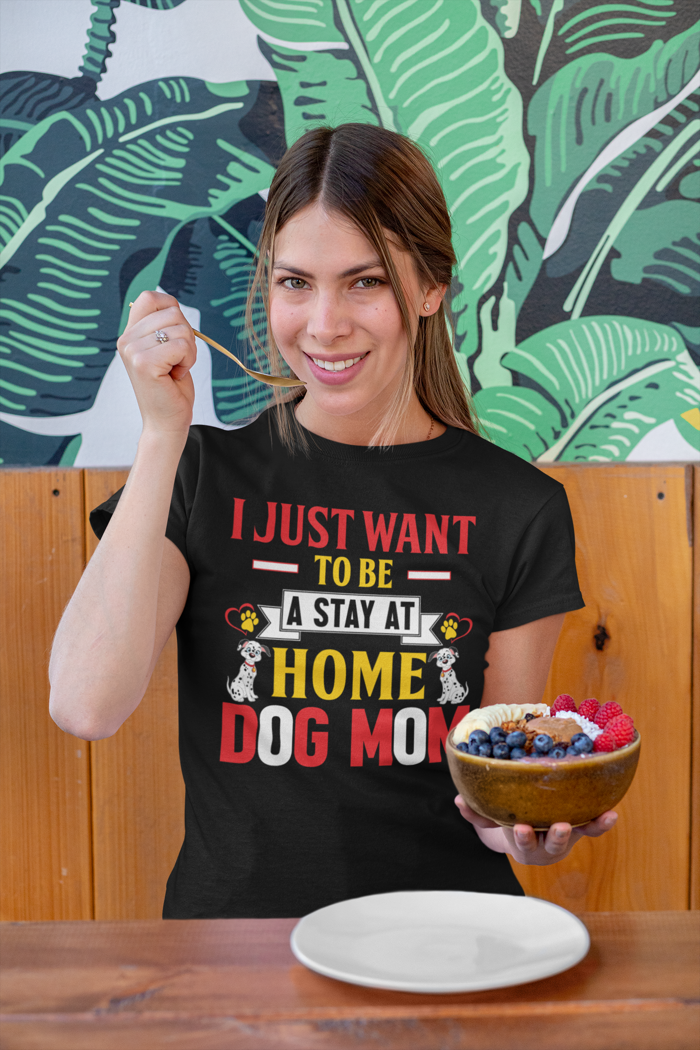 I Just Want to Be a Stay at Home Dog Mom - Women's Cotton T-Shirt