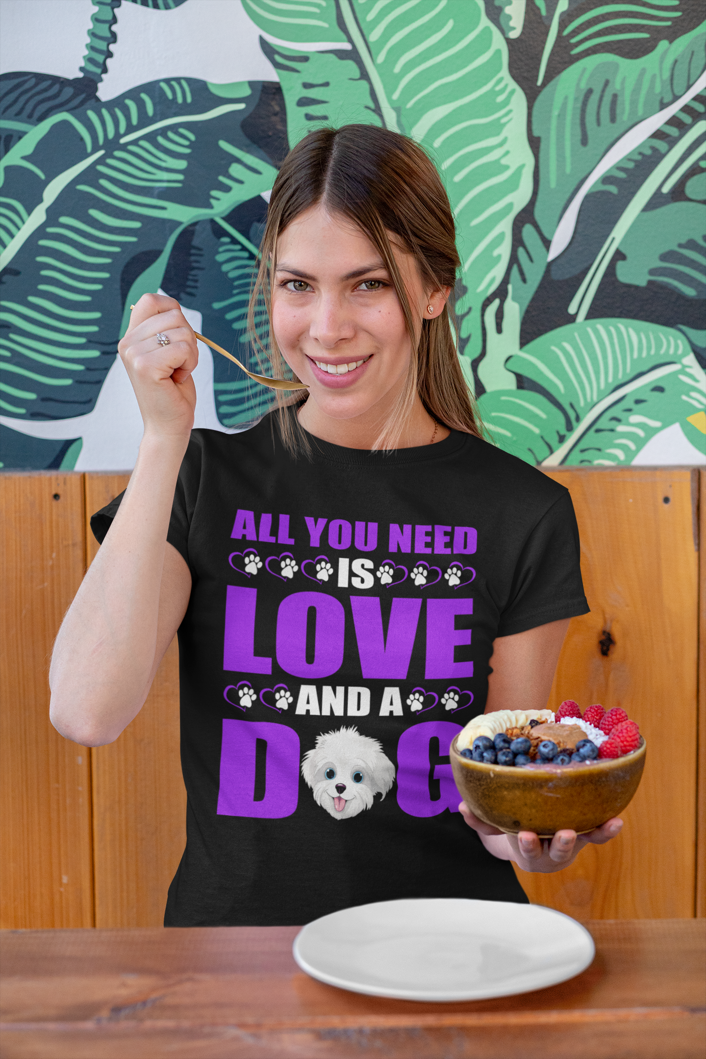 All You Need Is Love and a Dog - Women's Cotton T-Shirt