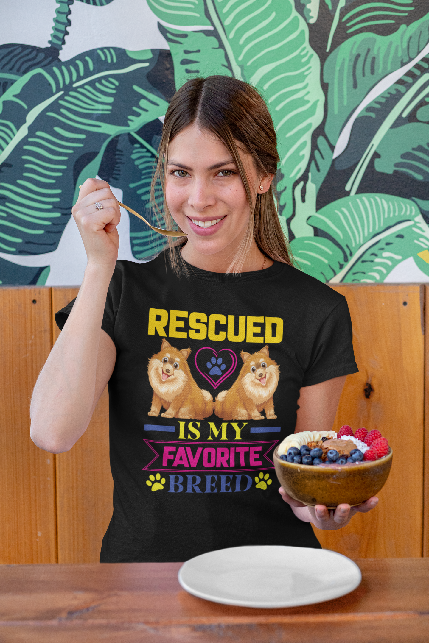 Rescued Is My Favorite Breed - Women's Cotton T-Shirt