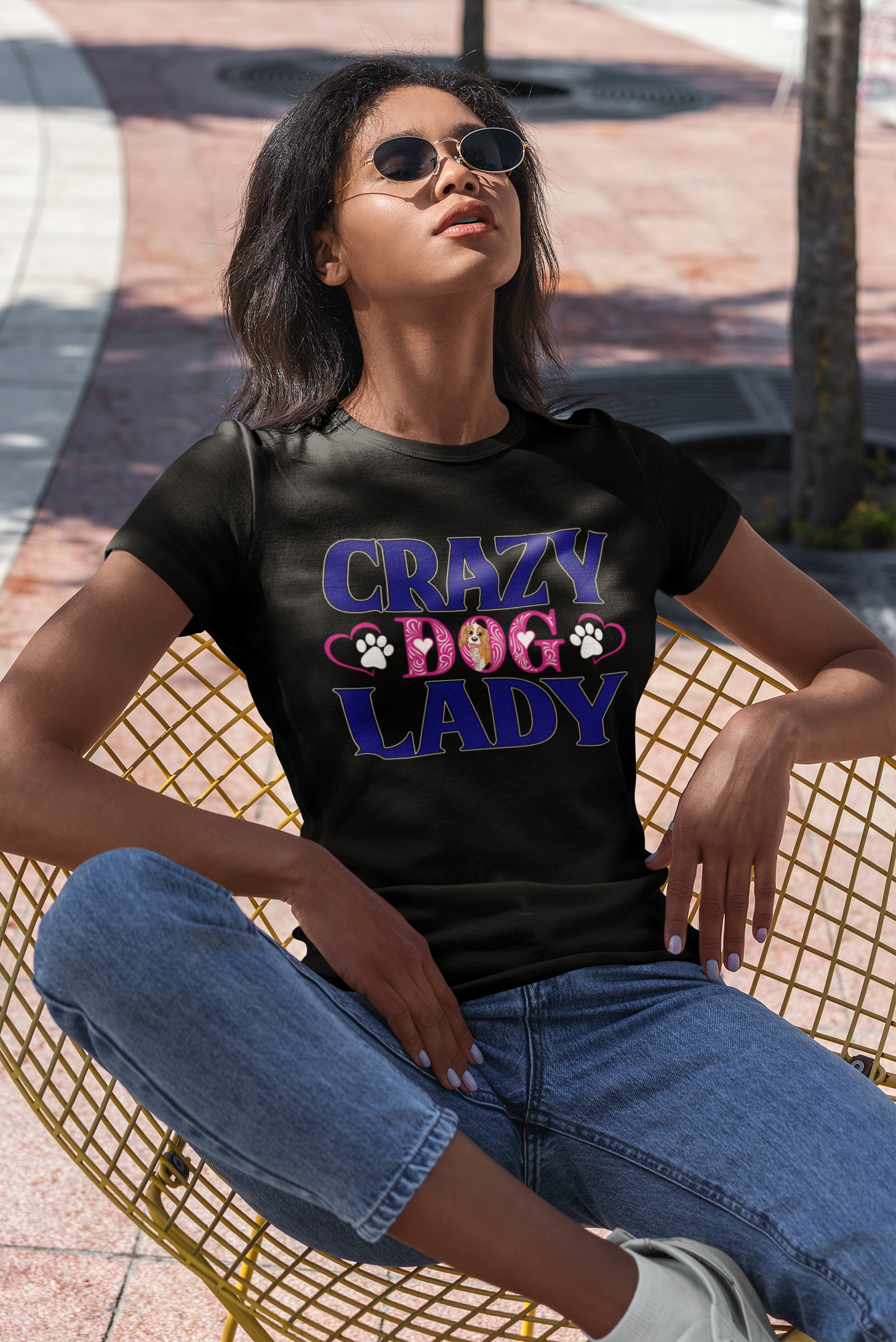 Crazy Dog Lady - Women's Cotton T-Shirt