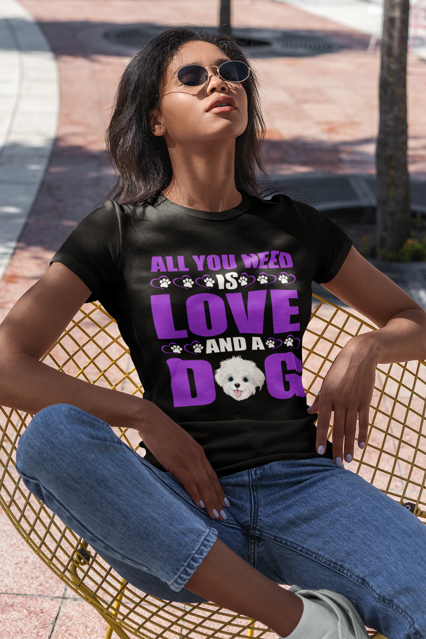 All You Need Is Love and a Dog - Women's Cotton T-Shirt