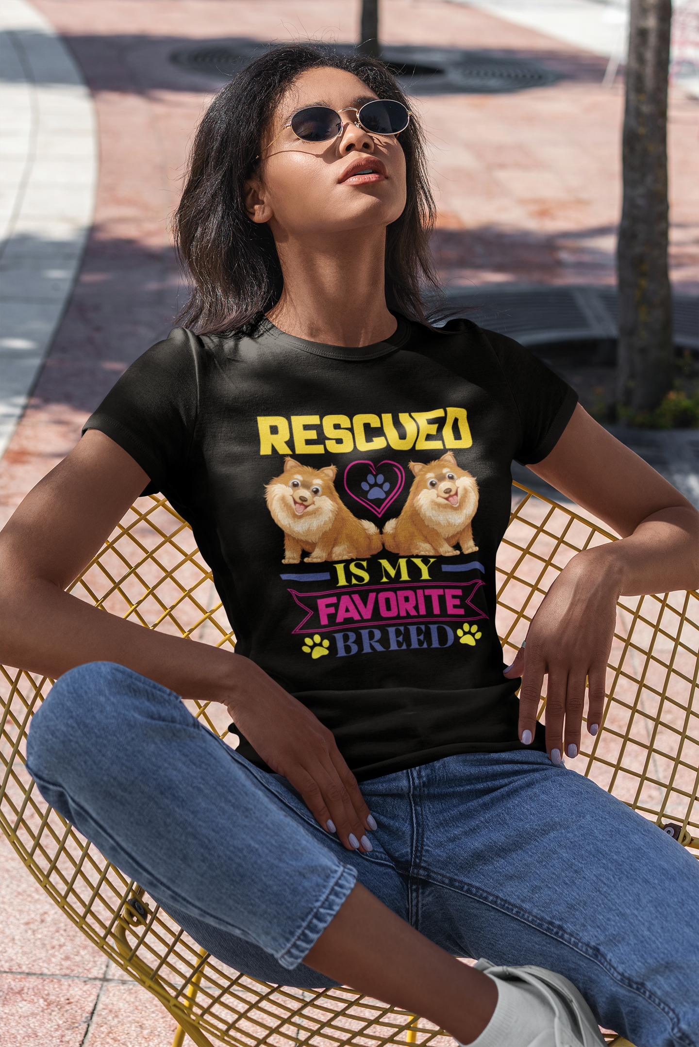 Rescued Is My Favorite Breed - Women's Cotton T-Shirt