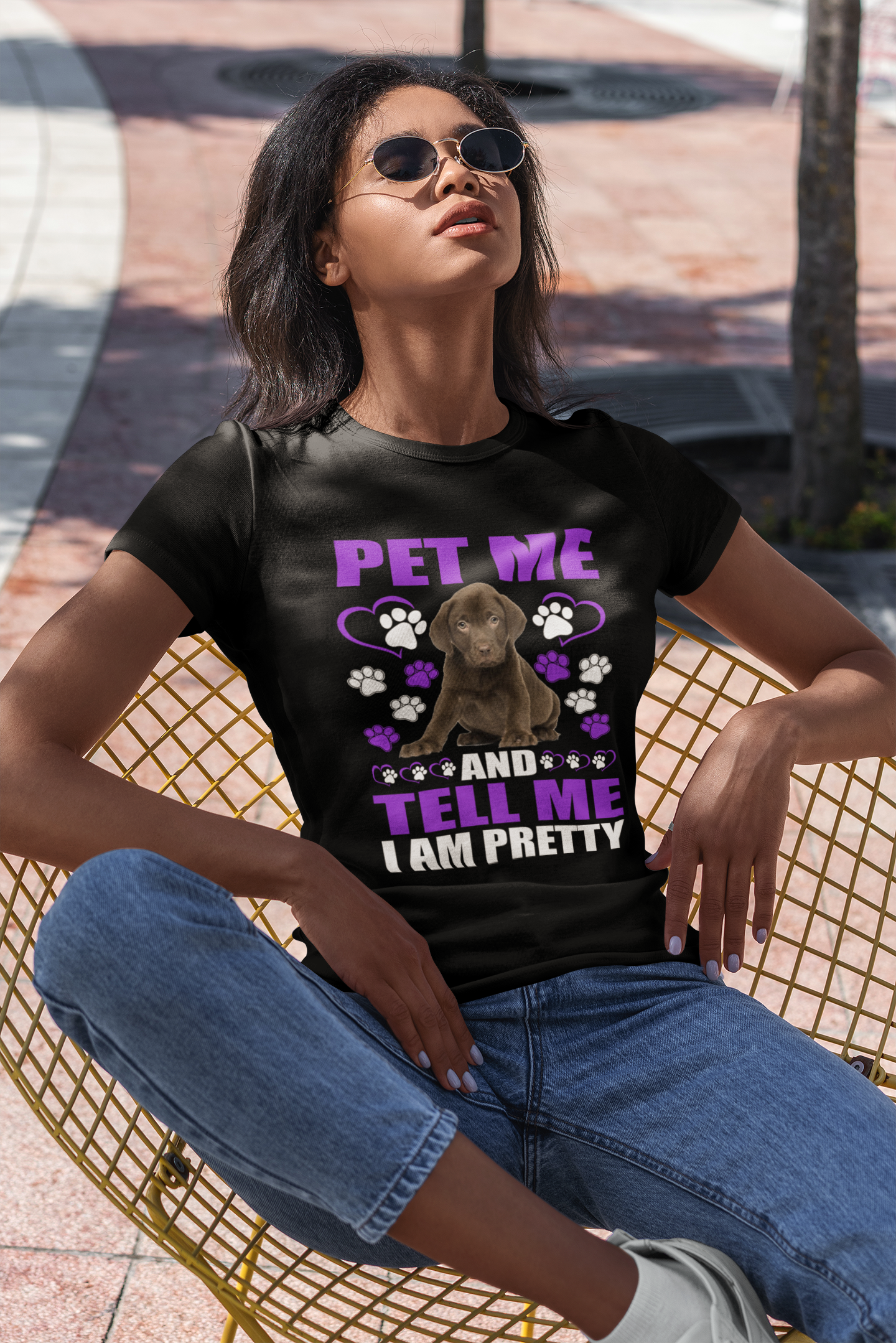 Pet Me and Tell Me I Am Pretty - Women's Cotton T-Shirt