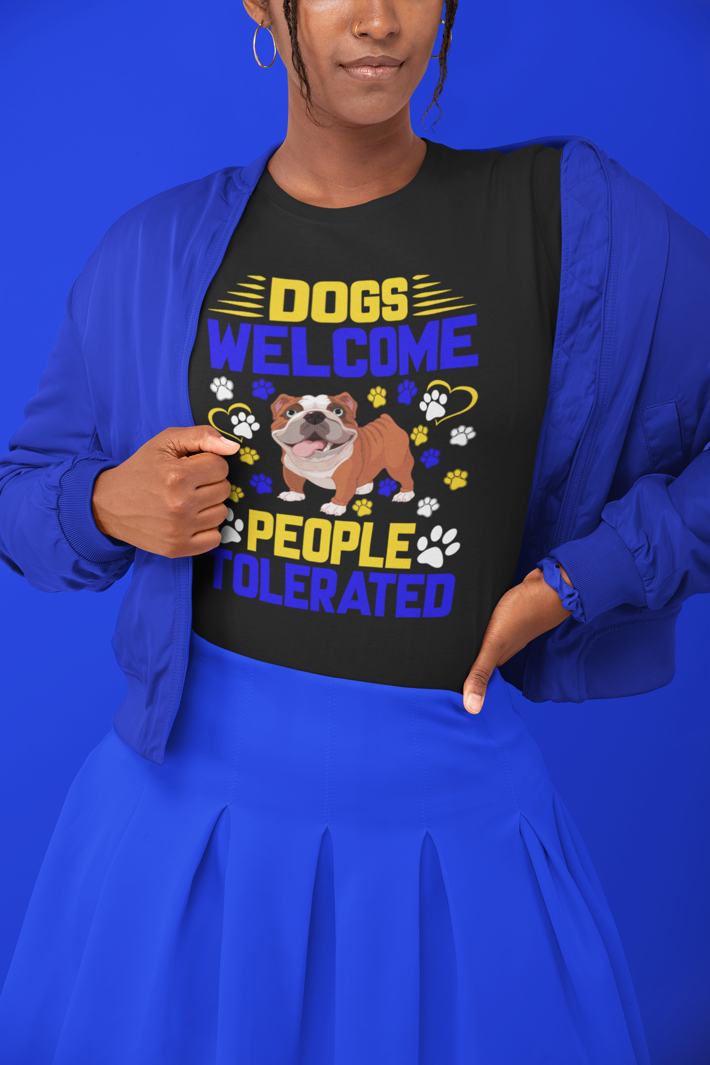 Dogs Welcome People Tolerated - Women's Cotton T-Shirt