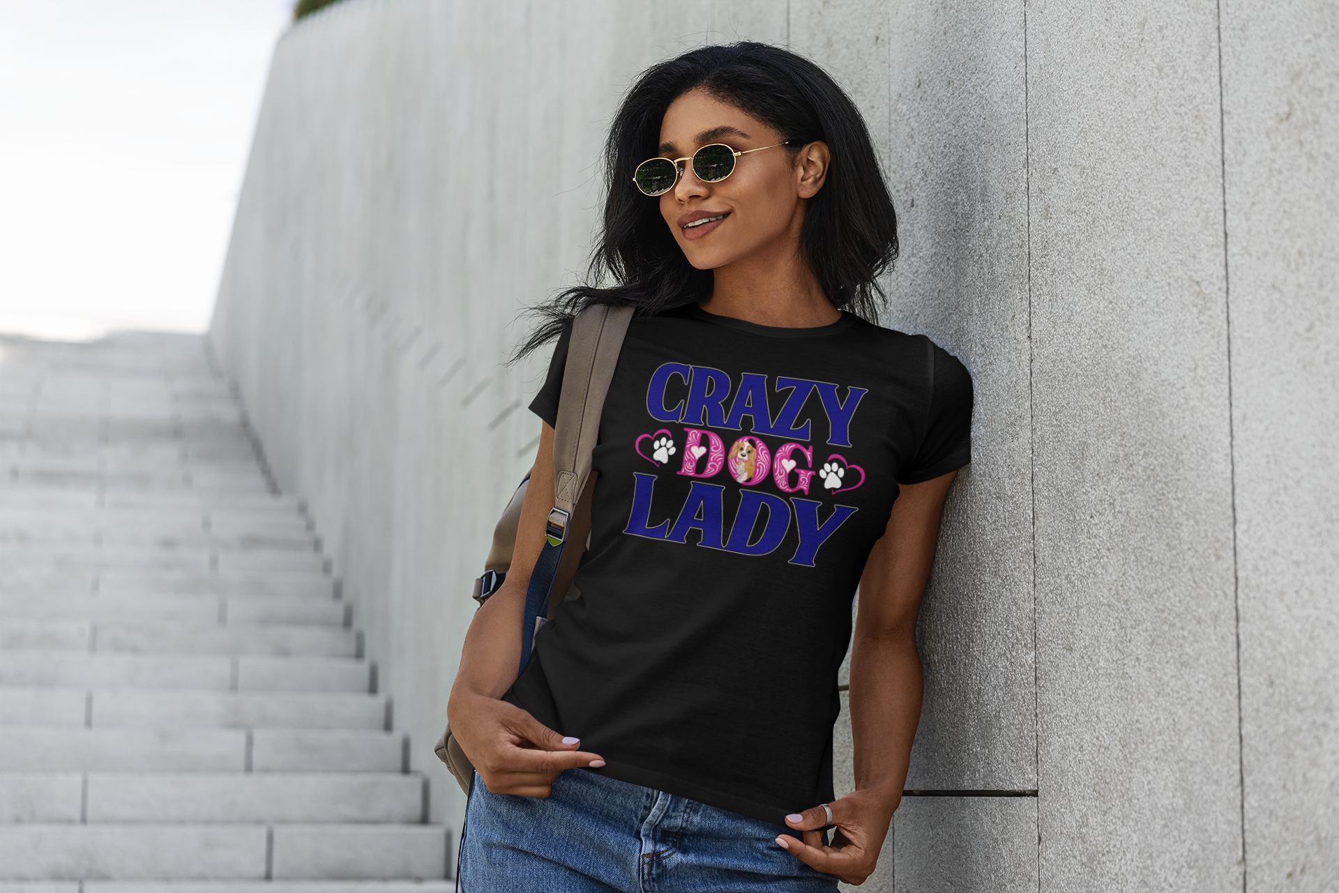 Crazy Dog Lady - Women's Cotton T-Shirt