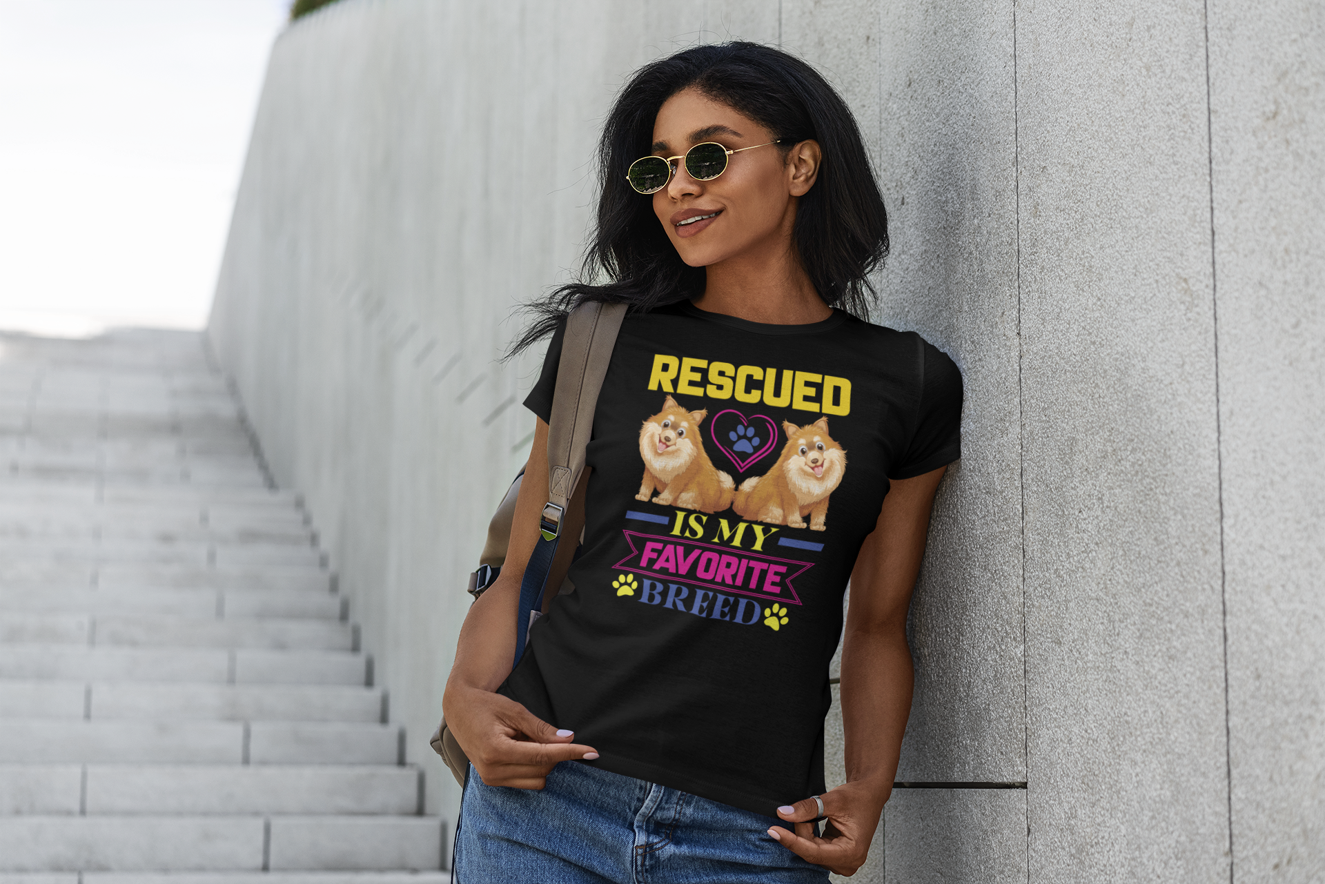 Rescued Is My Favorite Breed - Women's Cotton T-Shirt