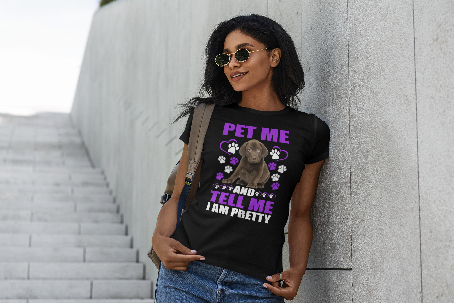 Pet Me and Tell Me I Am Pretty - Women's Cotton T-Shirt