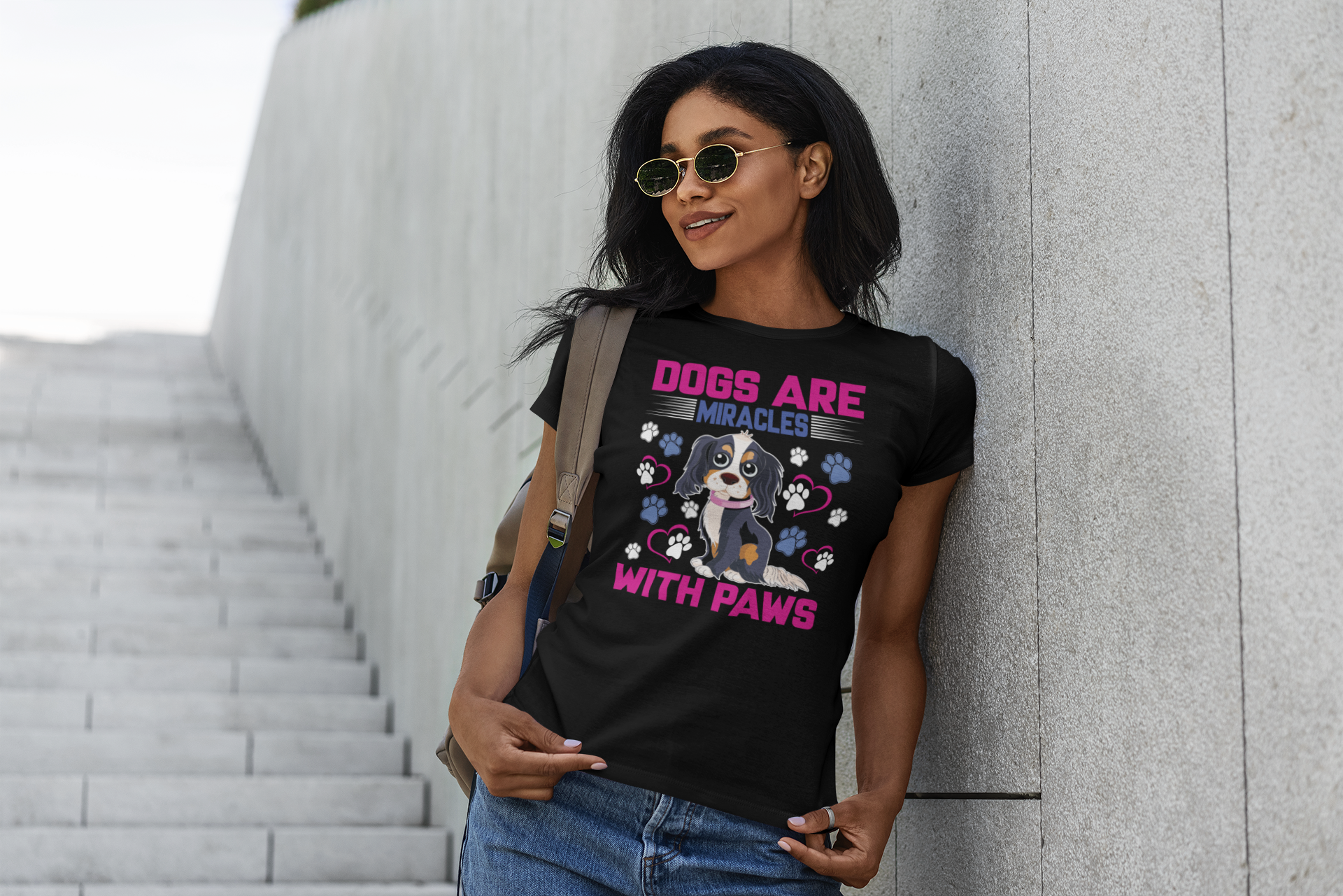 Dogs Are Miracles With Paws - Women's Cotton T-Shirt
