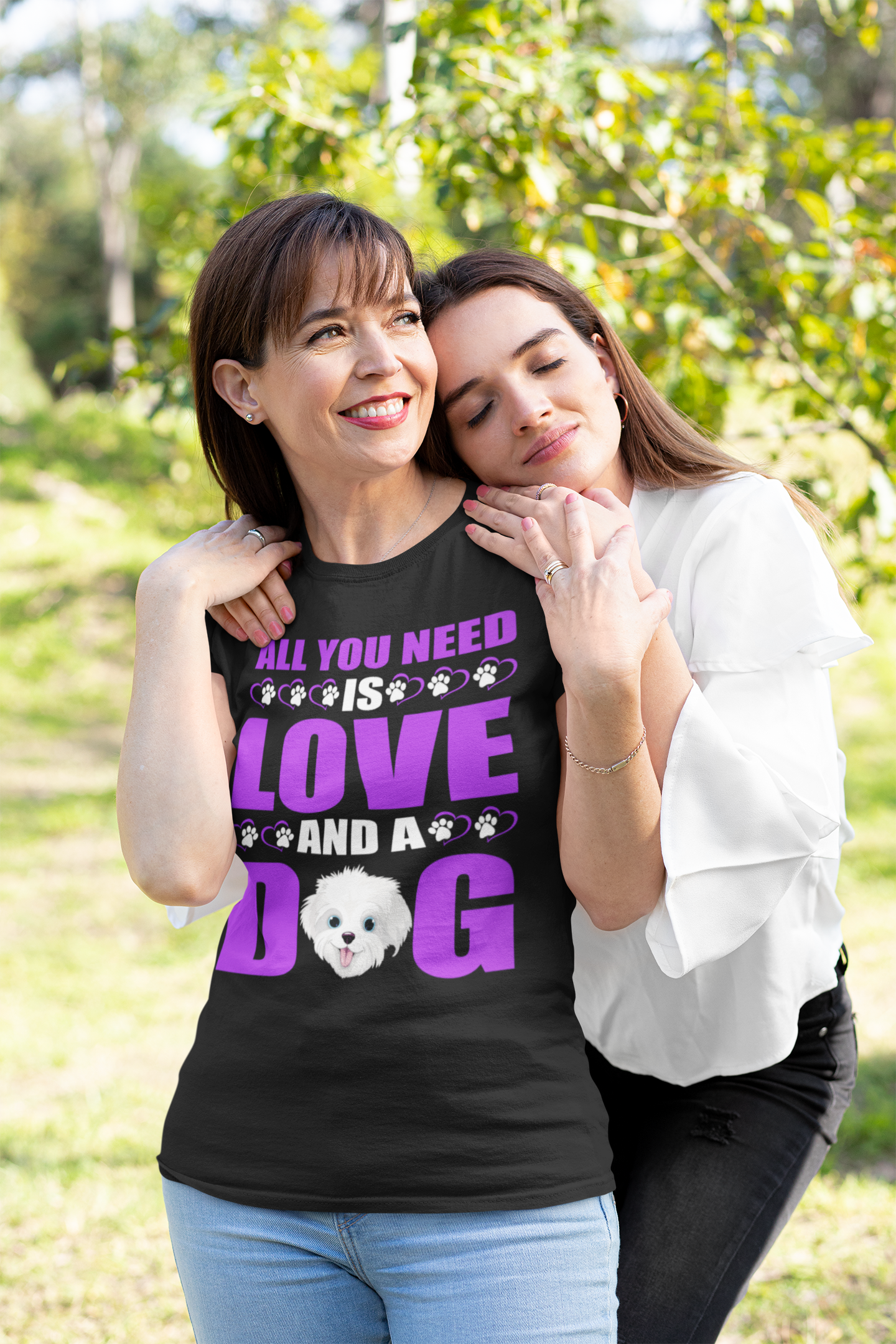 All You Need Is Love and a Dog - Cotton T-Shirt