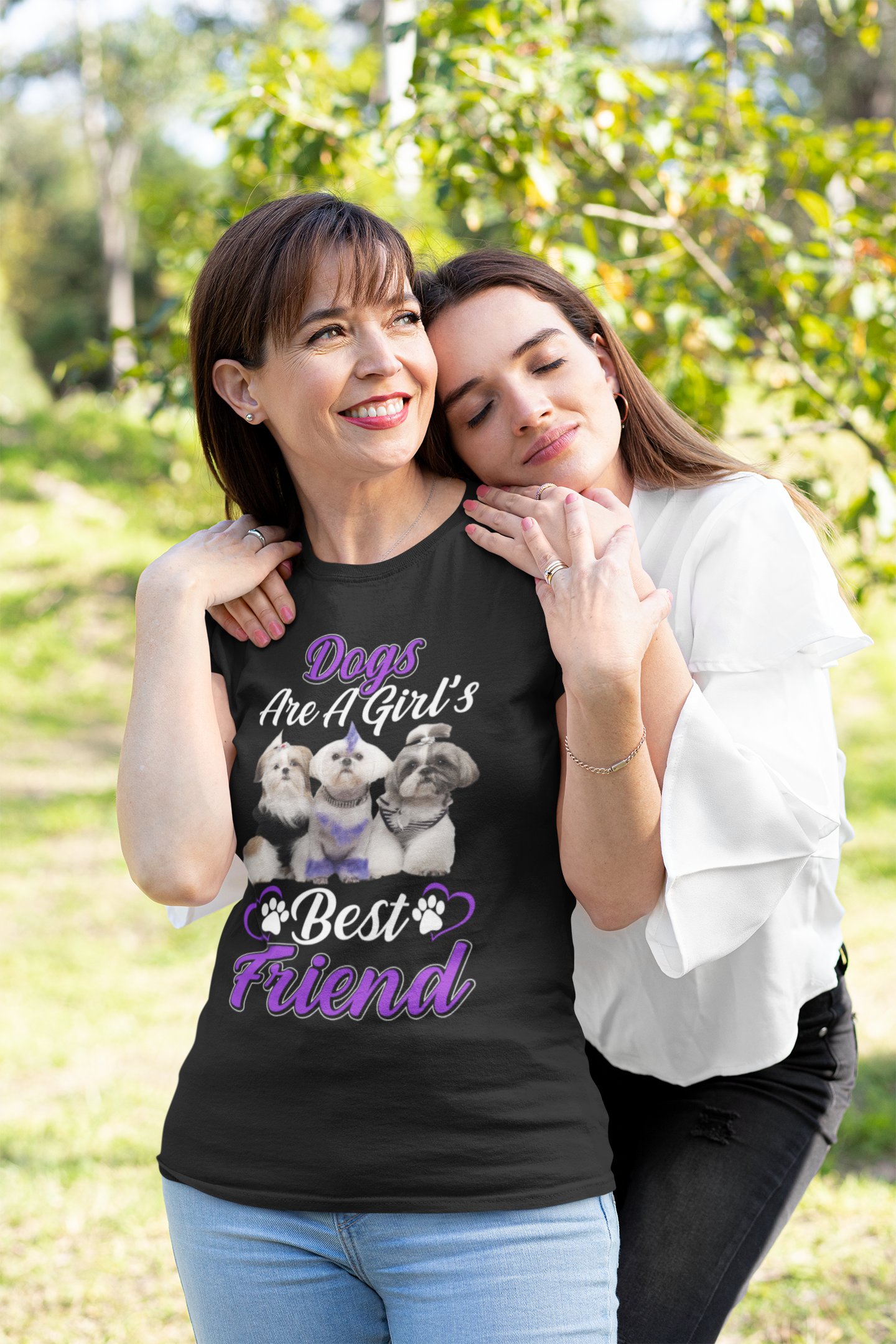 Dogs Are a Girl's Best Friend - Cotton T-Shirt
