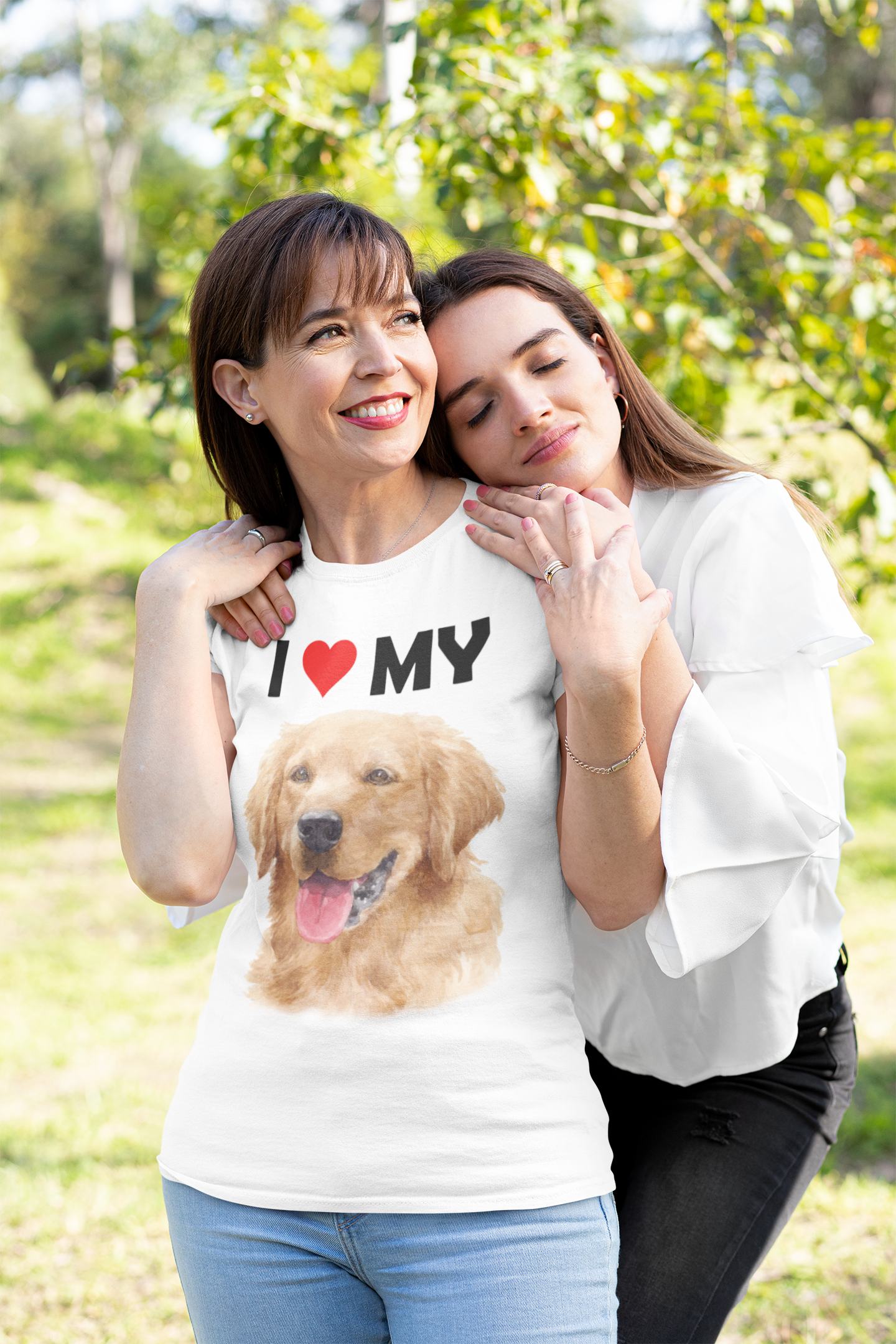 I Love My Golden Retriever -  Cotton T-Shirt