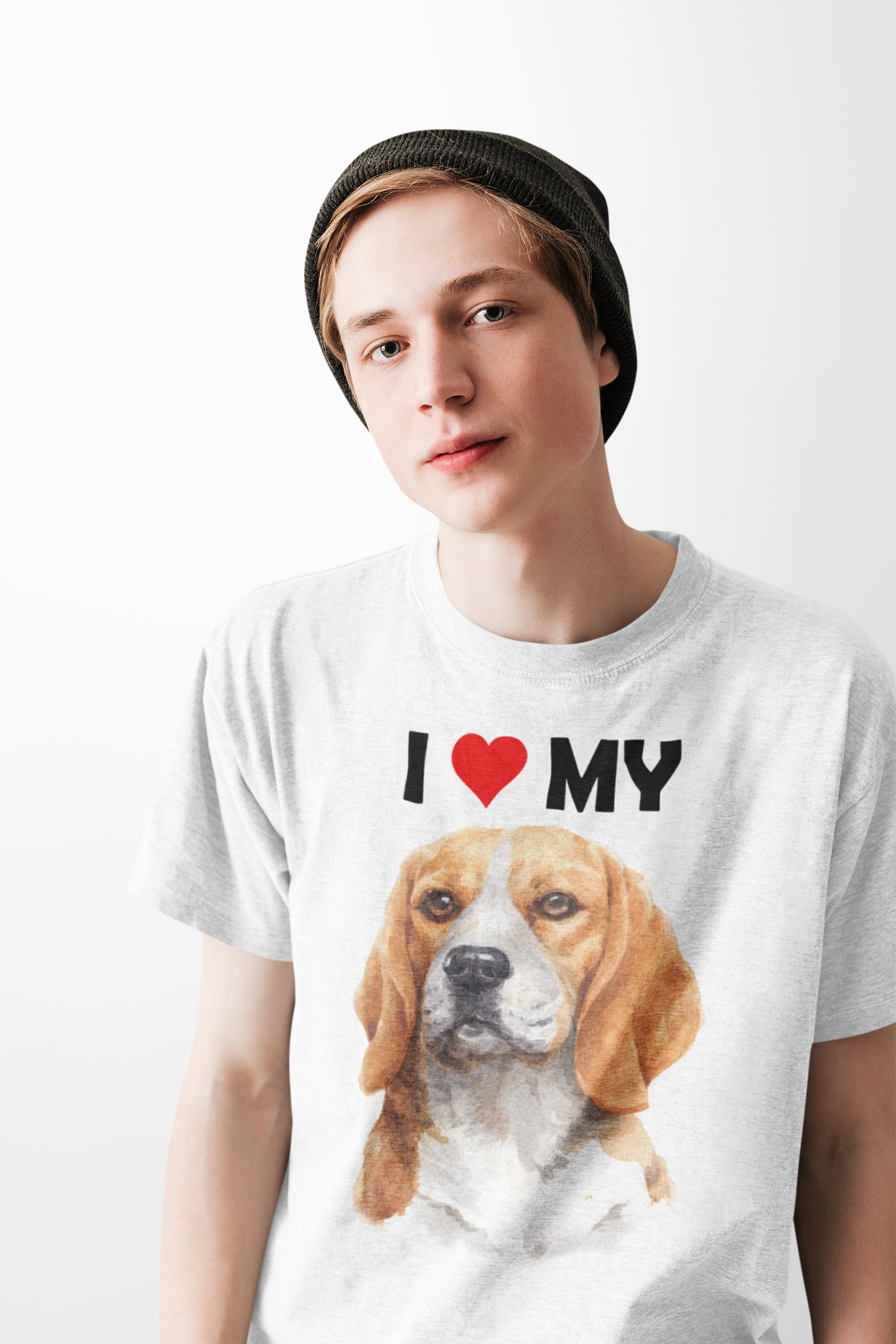 I Love My Beagle - Cotton T-Shirt