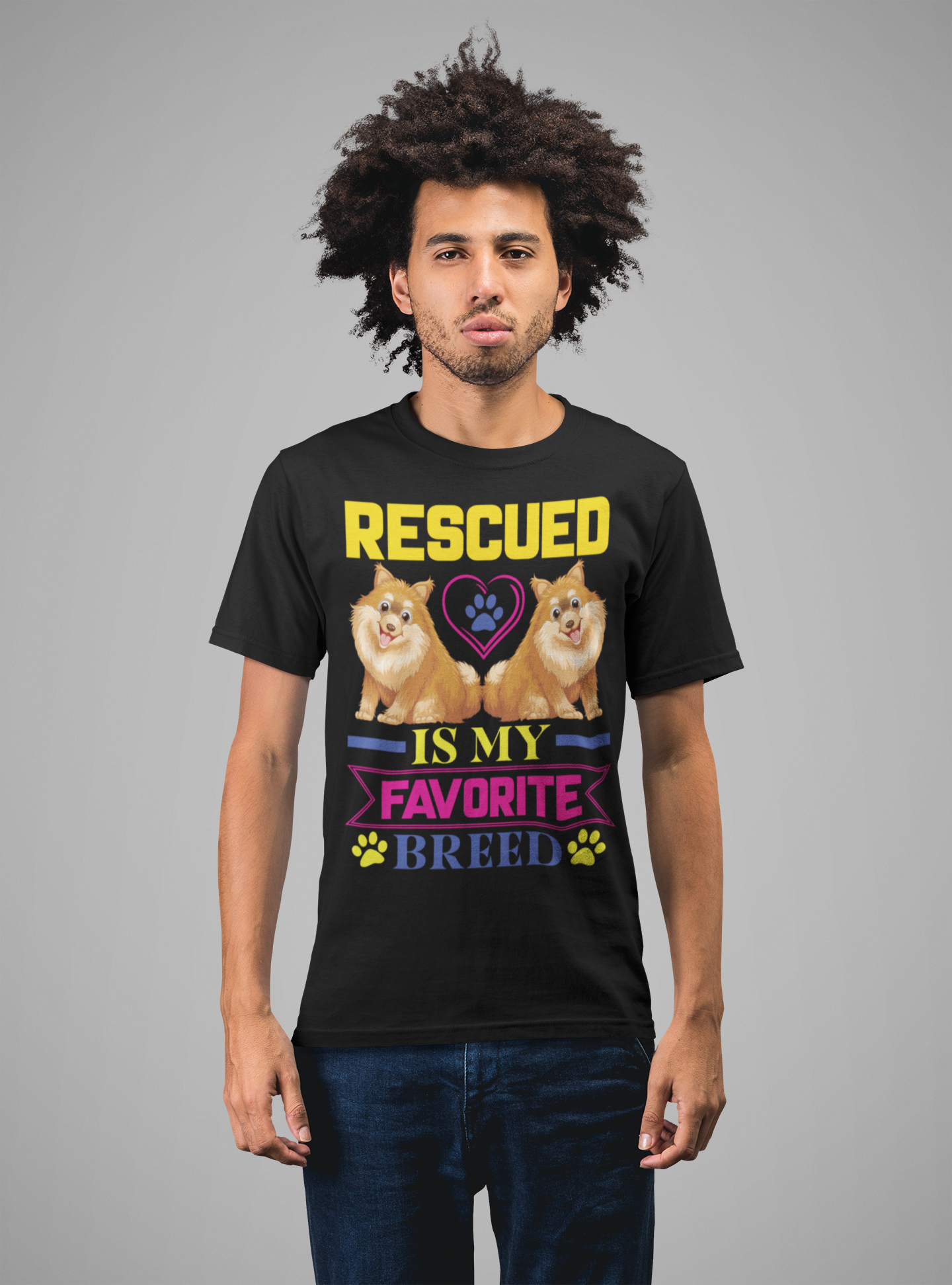 Rescued Is My Favorite Breed - Cotton T-Shirt