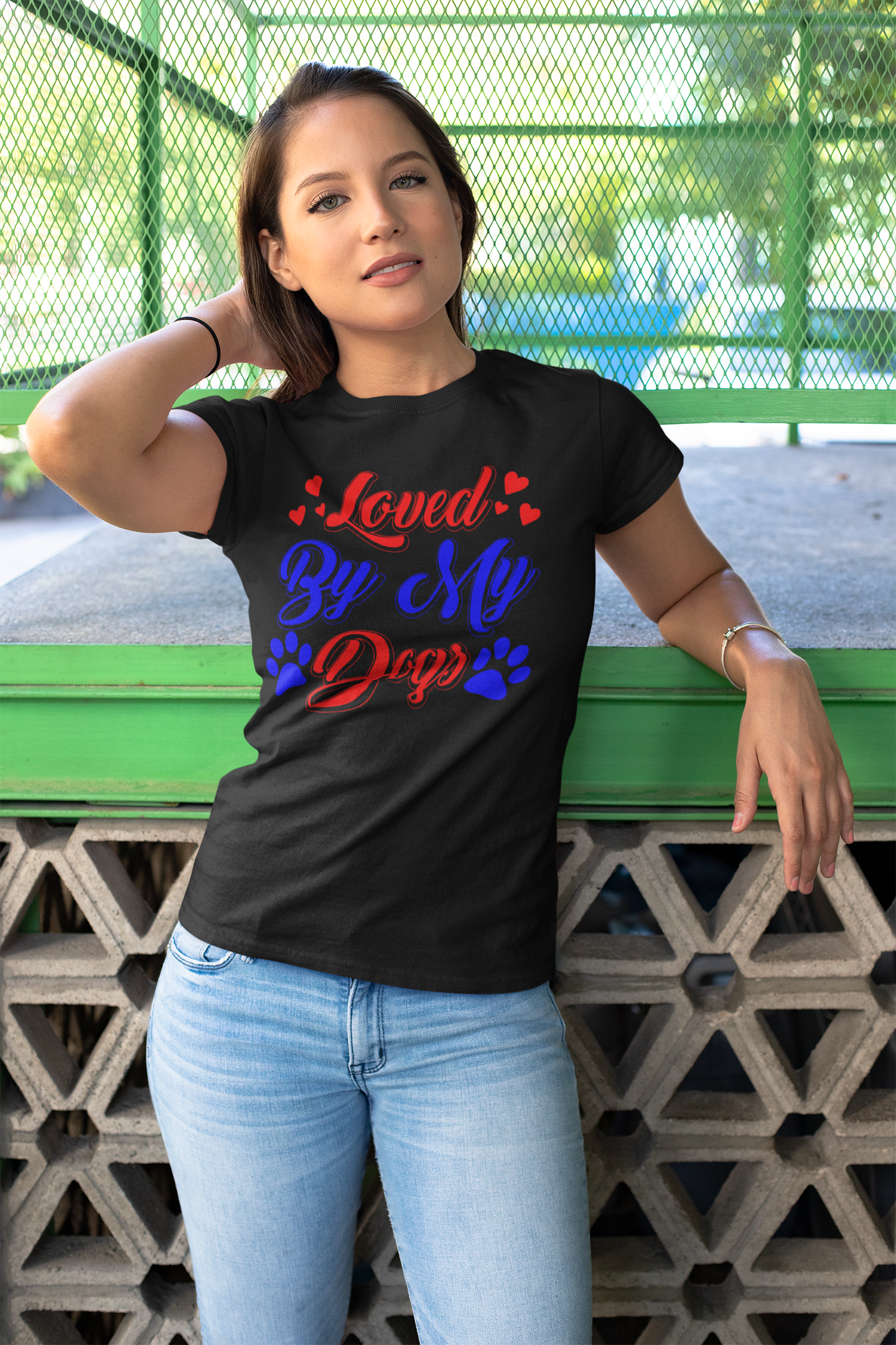 Loved by My Dogs - Women's Cotton T-Shirt