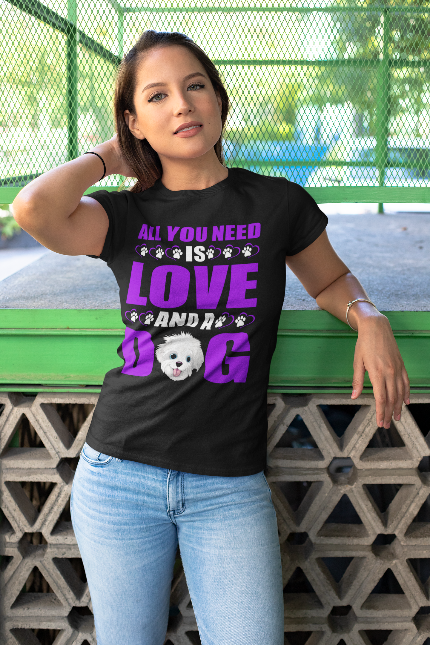 All You Need Is Love and a Dog - Women's Cotton T-Shirt
