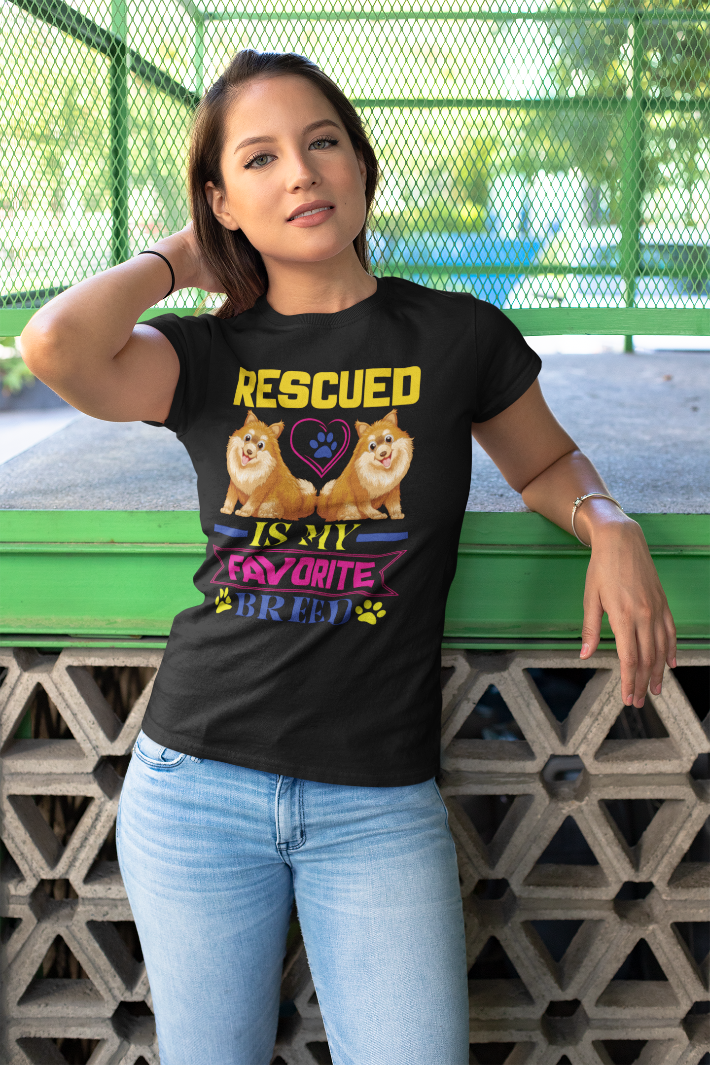 Rescued Is My Favorite Breed - Women's Cotton T-Shirt