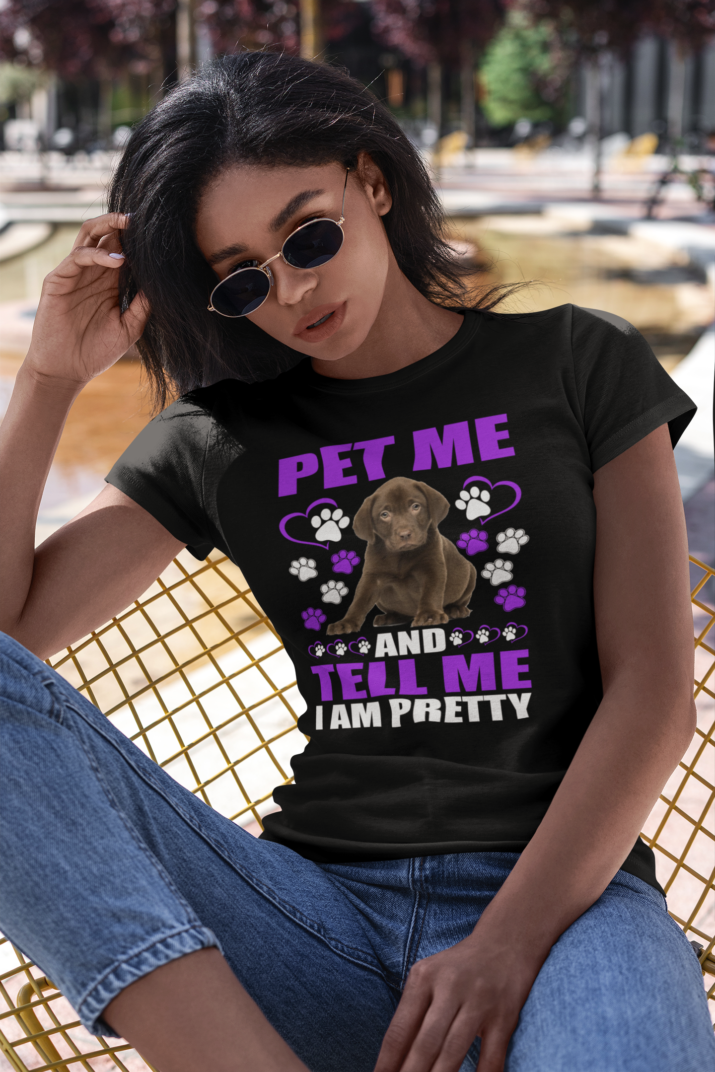 Pet Me and Tell Me I Am Pretty - Women's Cotton T-Shirt