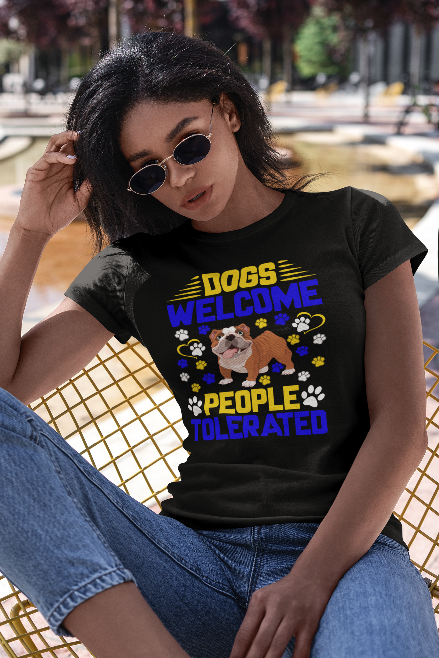Dogs Welcome People Tolerated - Women's Cotton T-Shirt