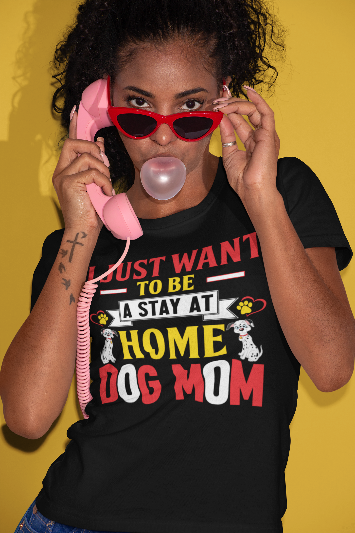 I Just Want to Be a Stay at Home Dog Mom - Cotton T-Shirt