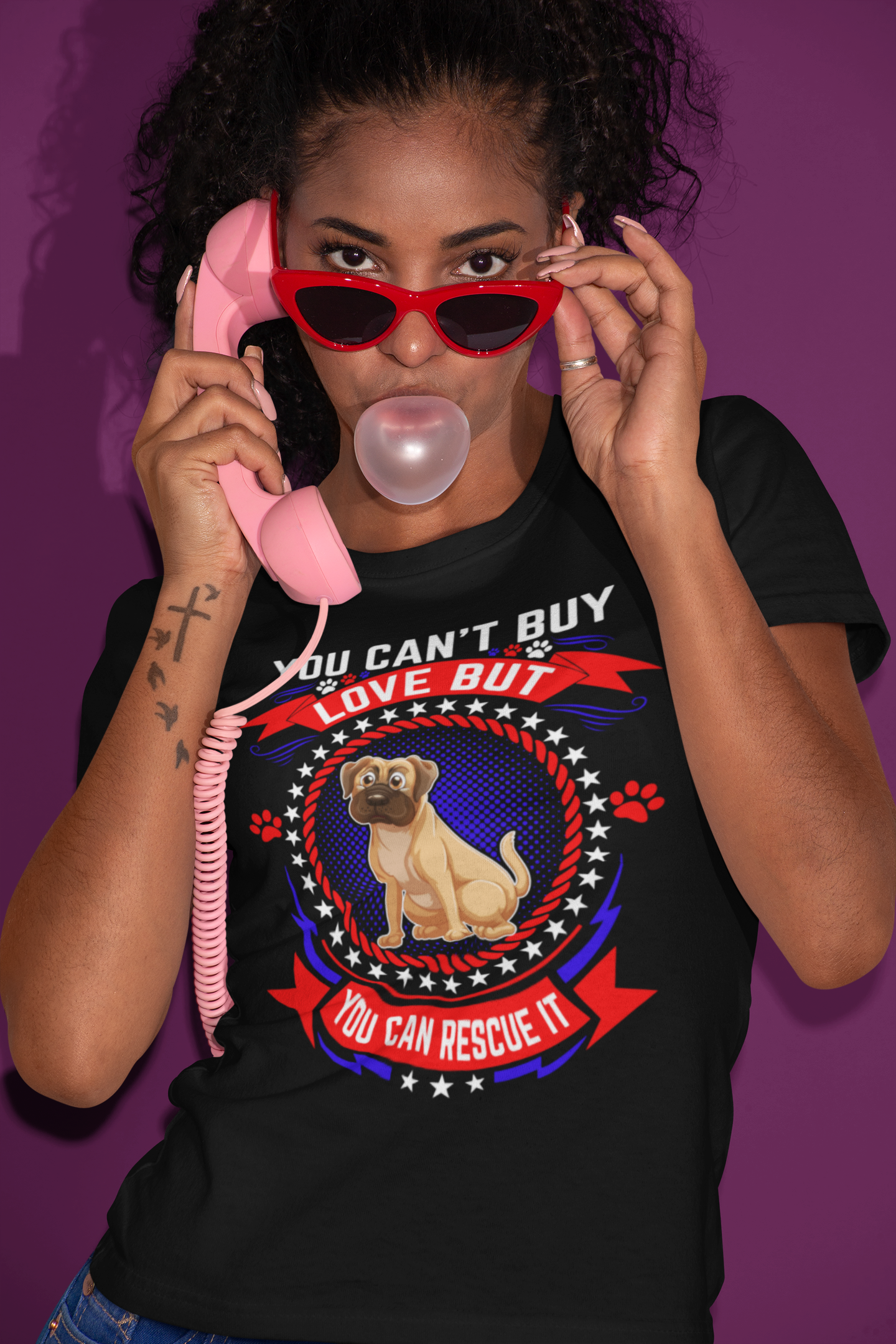 You Can't Buy Love but You Can Rescue It - Cotton T-Shirt