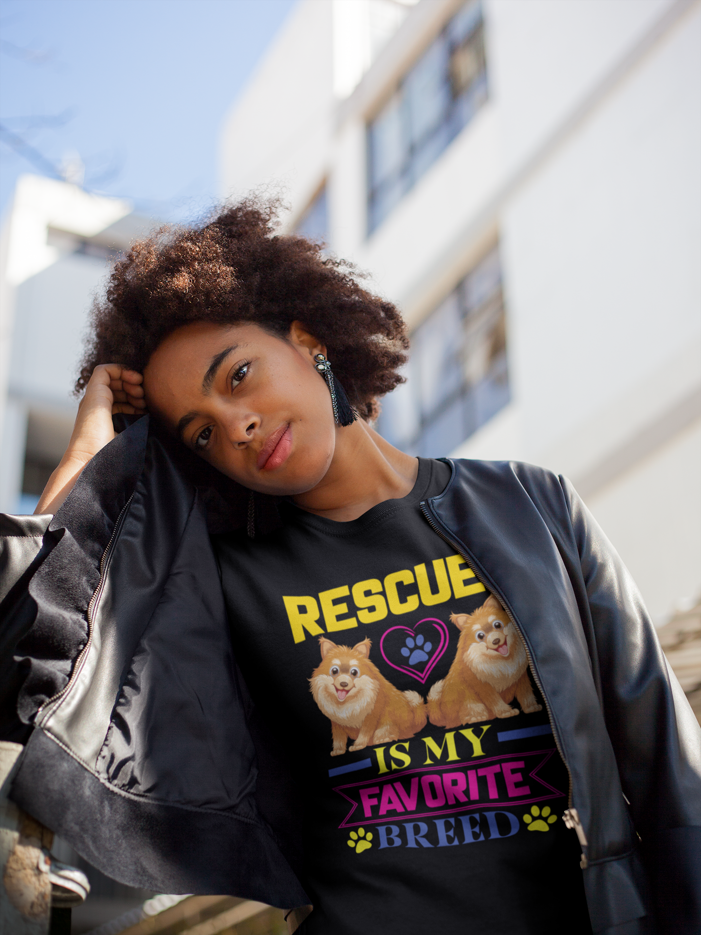 Rescued Is My Favorite Breed - Cotton T-Shirt