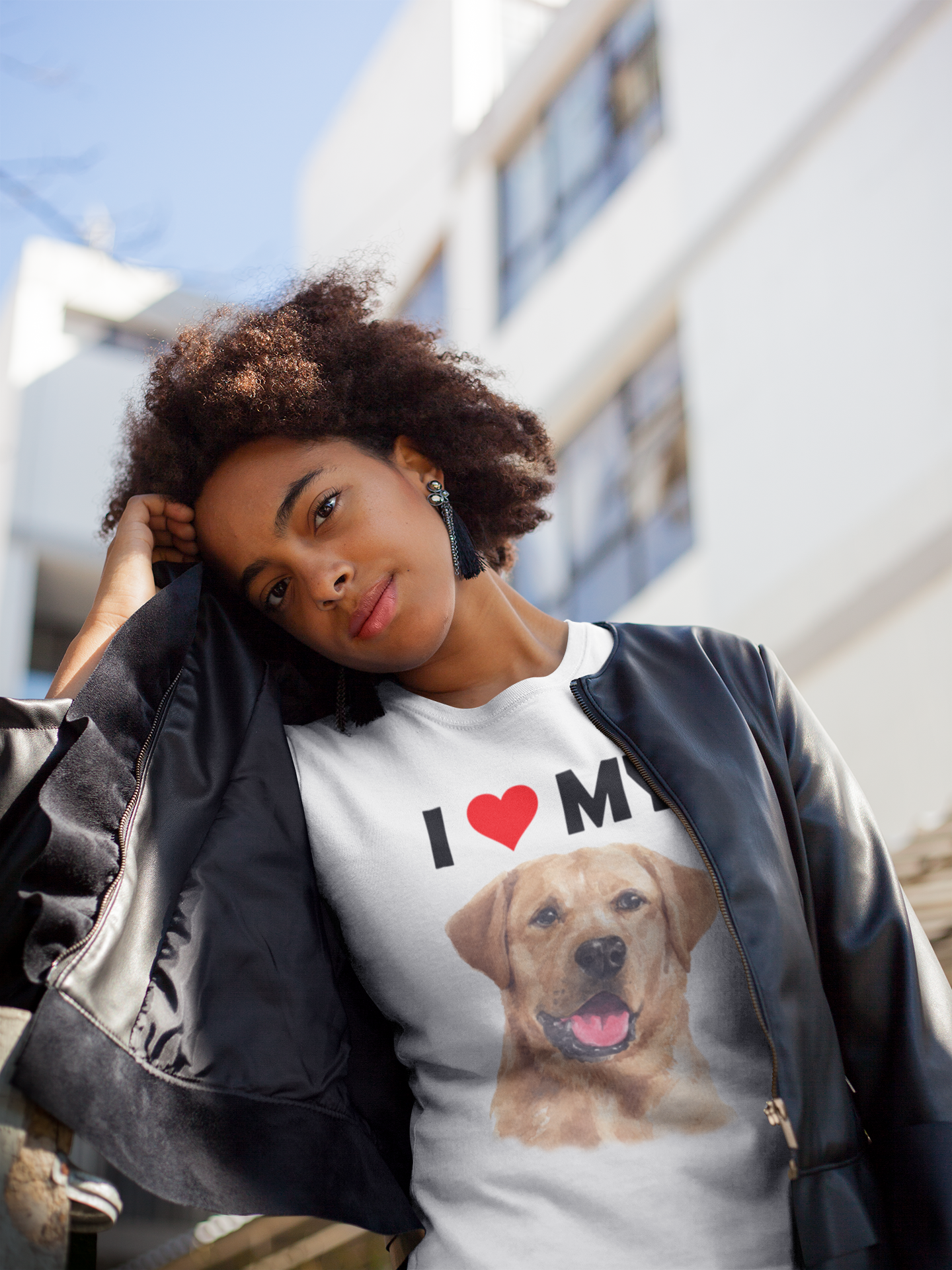 I Love My Yellow Labrador - Cotton T-Shirt