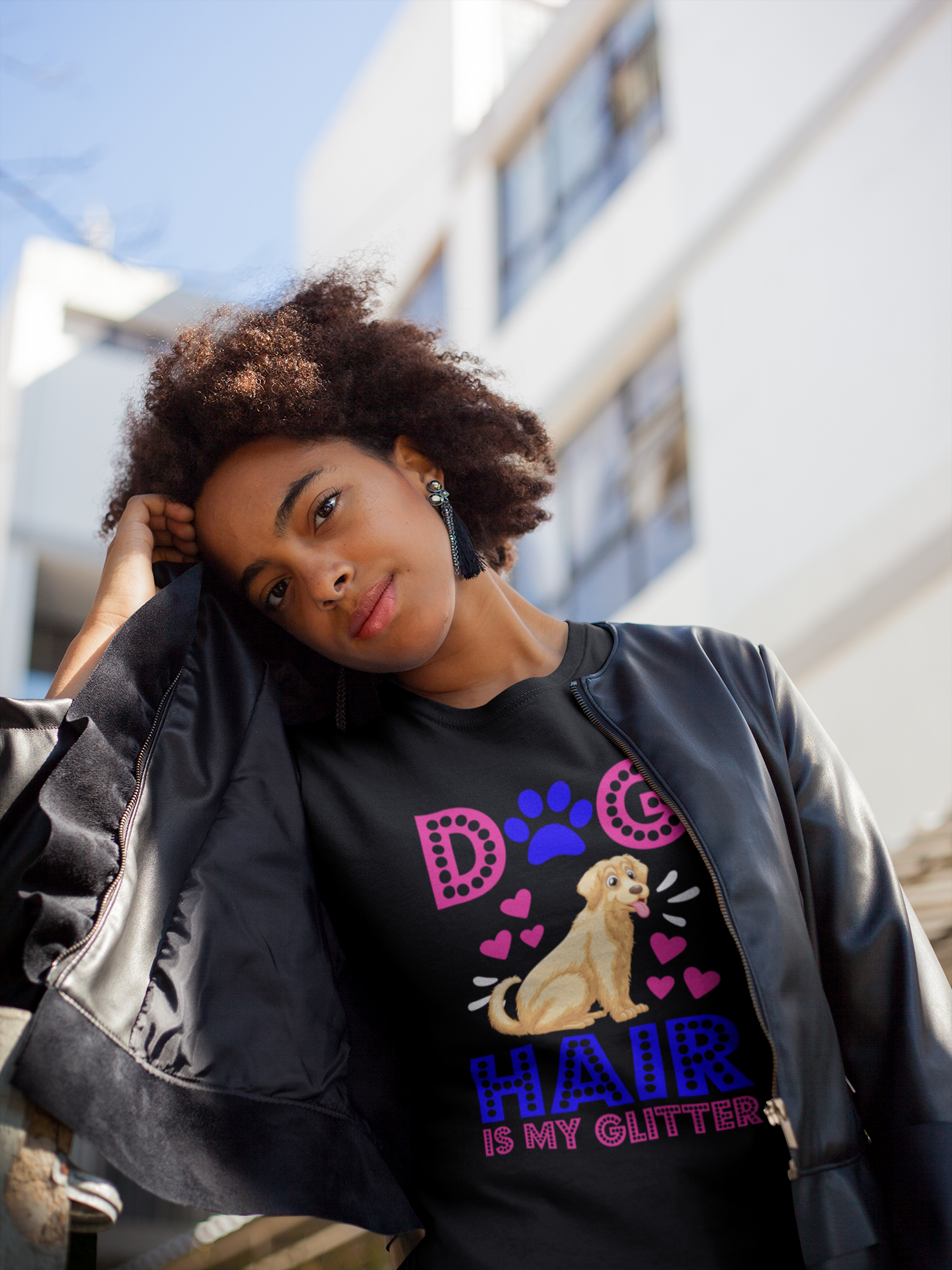 Dog Hair Is My Glitter - Cotton T-Shirt