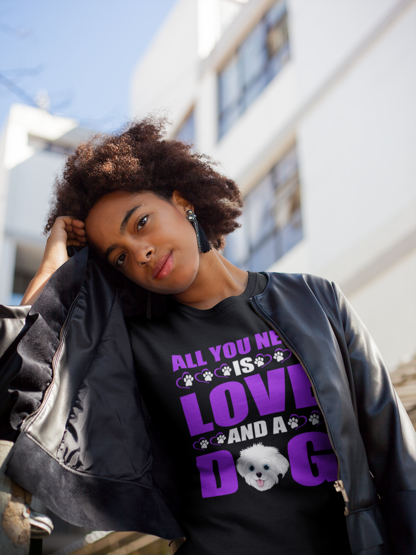 All You Need Is Love and a Dog - Cotton T-Shirt