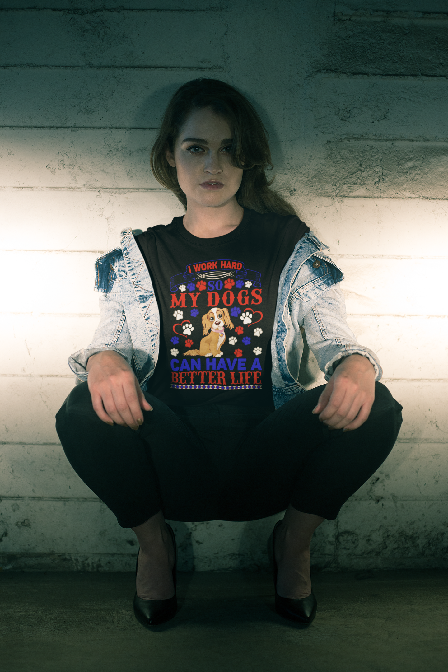 I Work Hard So My Dogs Can Have a Better Life - Cotton T-Shirt