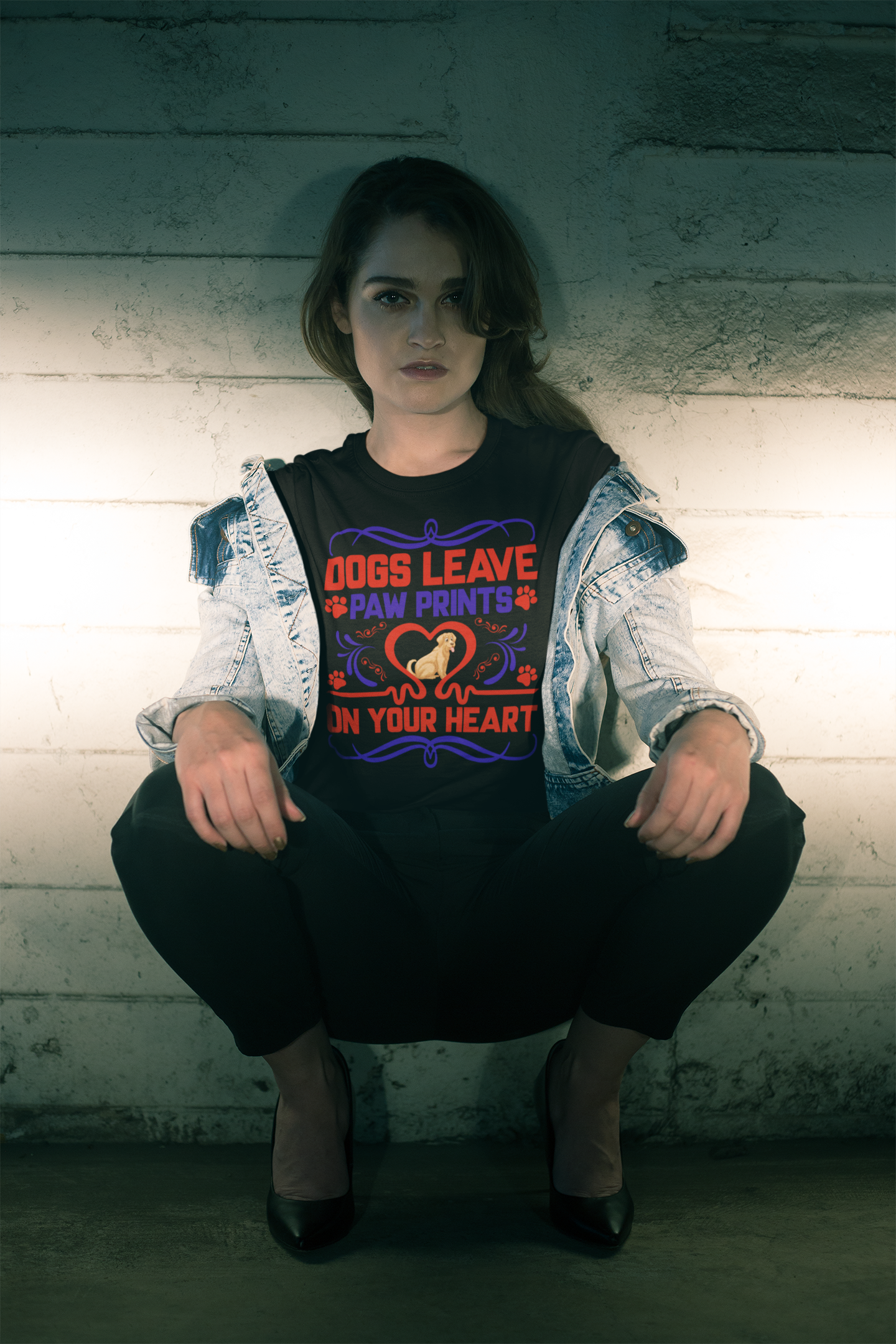 Dogs Leave Paw Prints on Your Heart - Cotton T-Shirt