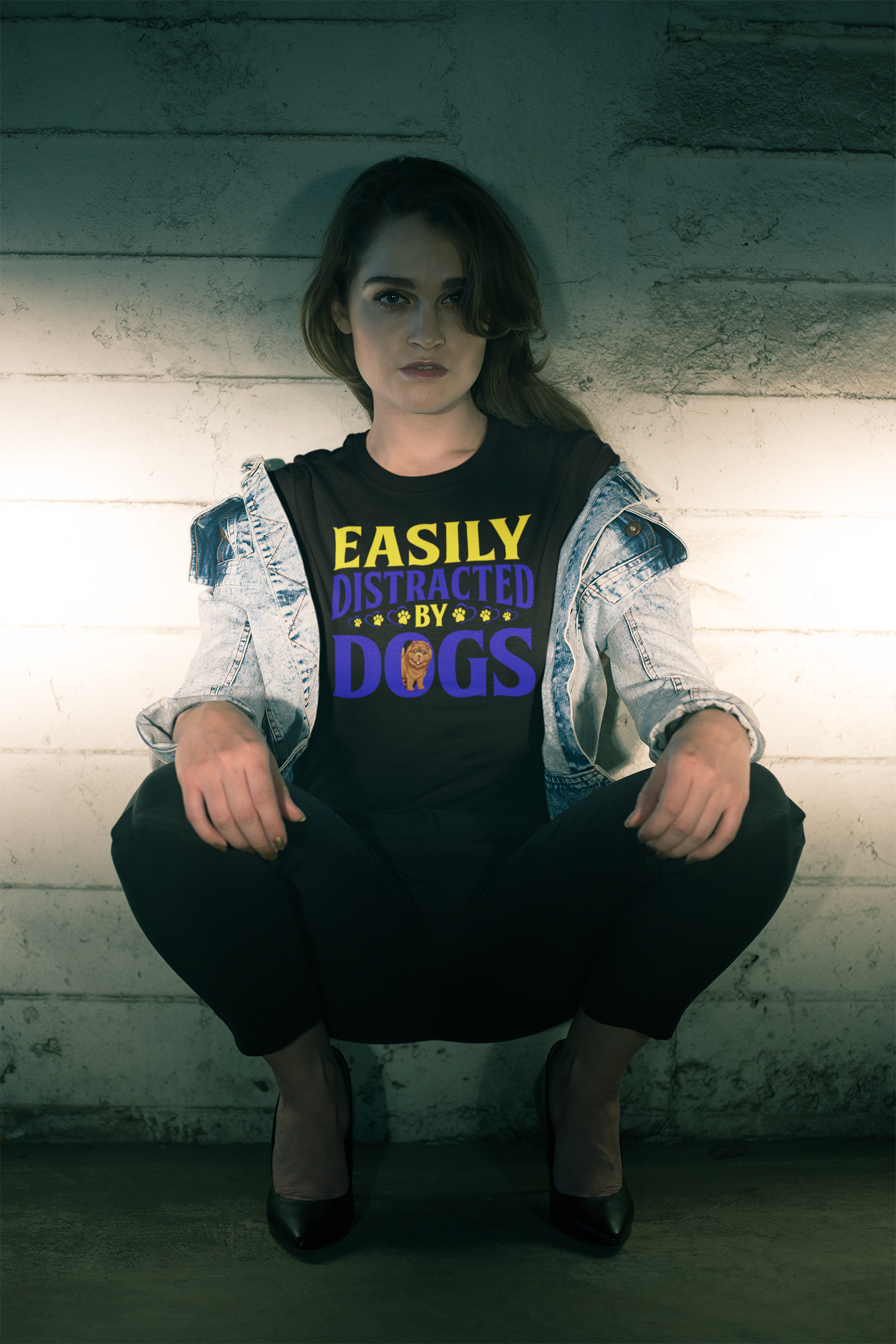 Easily Distracted by Dogs - Cotton T-Shirt