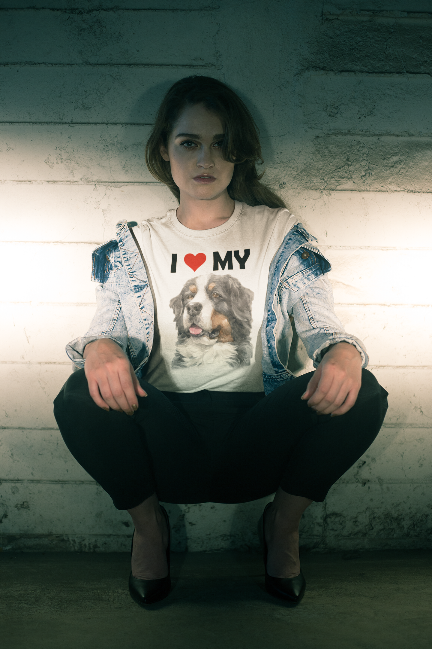 I Love My Bernese Mountain Dog - Cotton T-Shirt