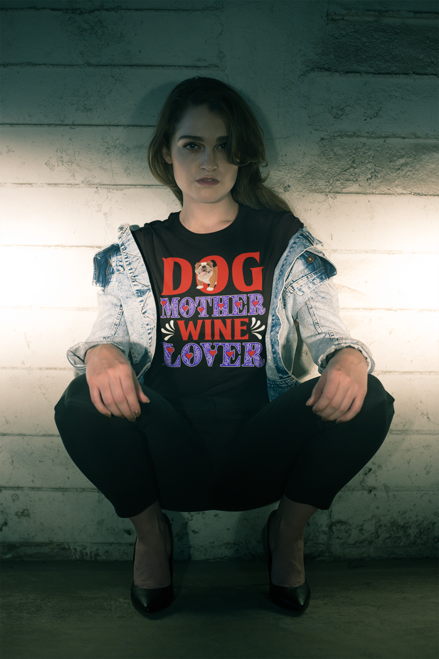 Dog Mother Wine Lover - Cotton T-Shirt