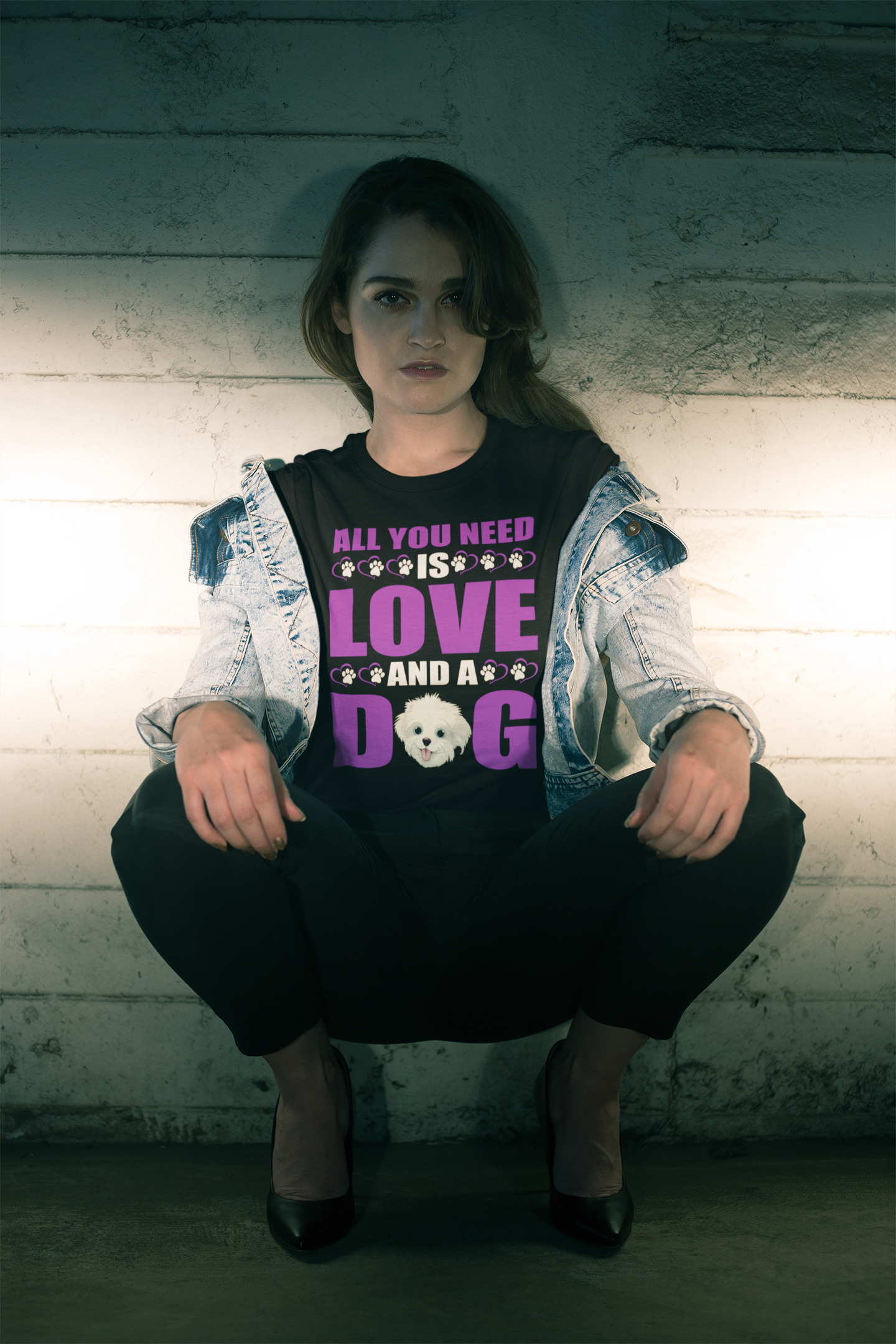 All You Need Is Love and a Dog - Cotton T-Shirt