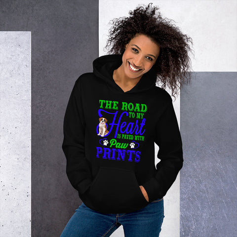 Image of The Road to My Heart Is Paved With Paw Prints - Hoodie