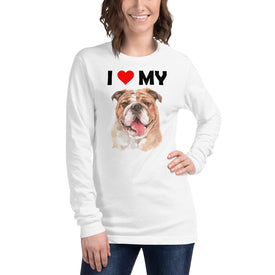 I Love My Bulldog - Long Sleeve Shirt