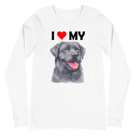 I Love My Black Labrador - Long Sleeve Shirt