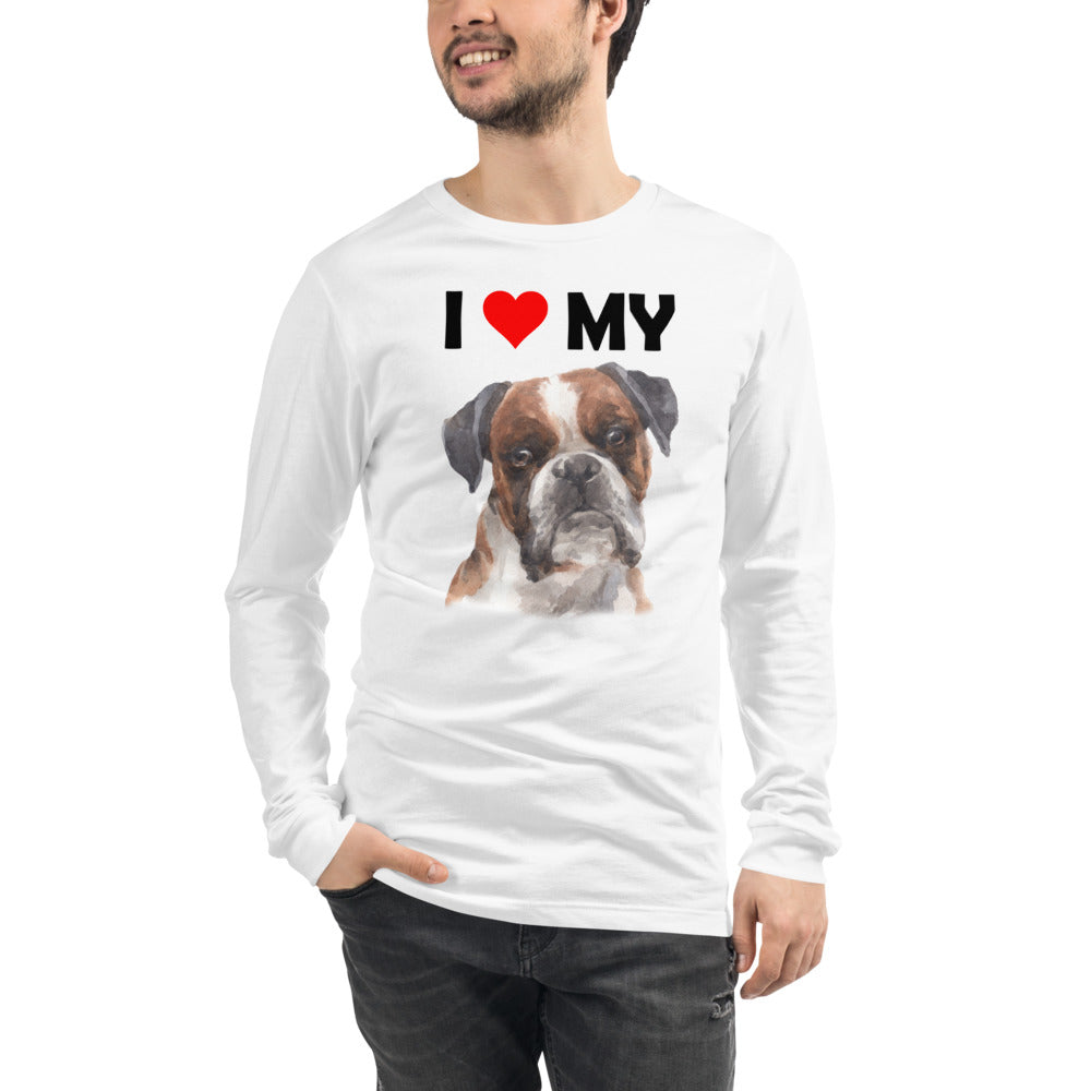 I Love My Boxer - Long Sleeve Shirt