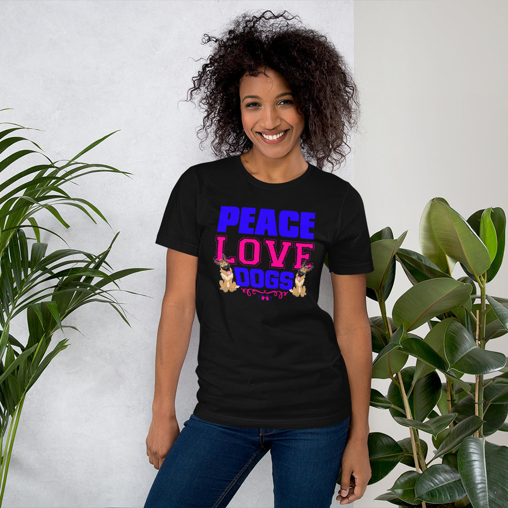 Peace Love Dogs - Cotton T-Shirt