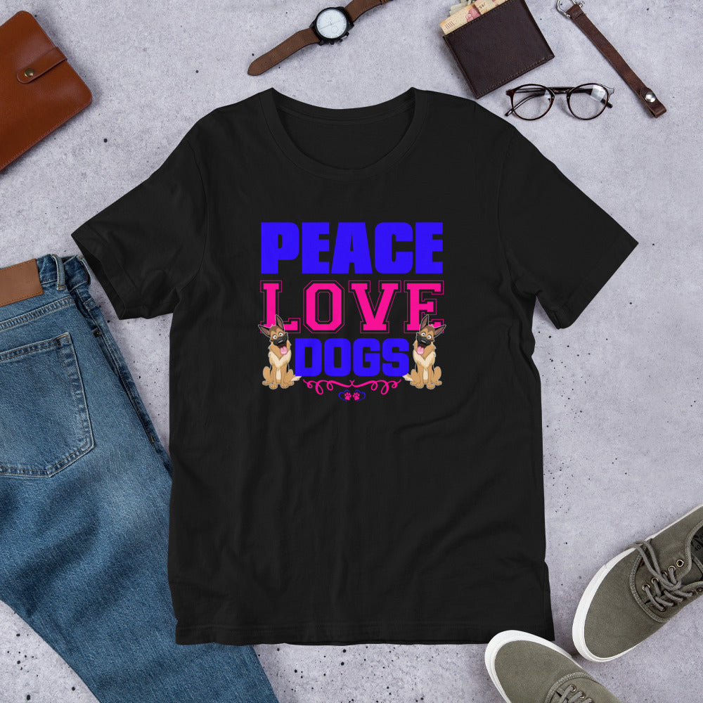 Peace Love Dogs - Cotton T-Shirt