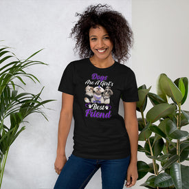 Dogs Are a Girl's Best Friend - Cotton T-Shirt