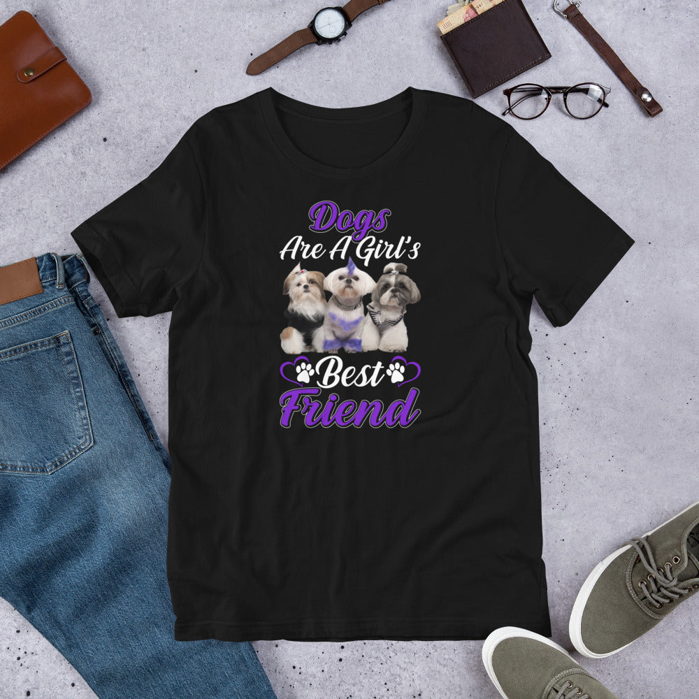 Dogs Are a Girl's Best Friend - Cotton T-Shirt